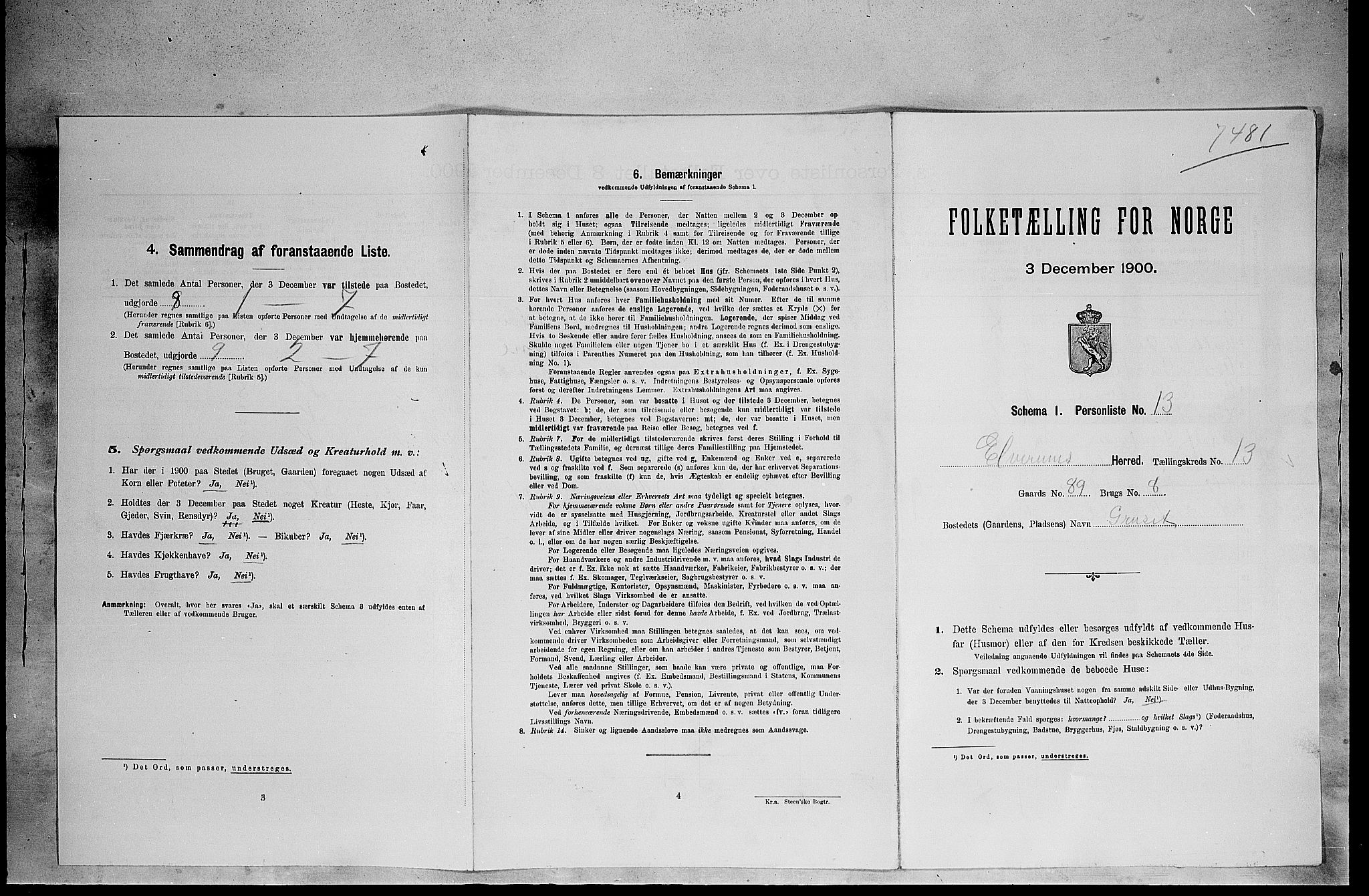 SAH, Folketelling 1900 for 0427 Elverum herred, 1900, s. 1798