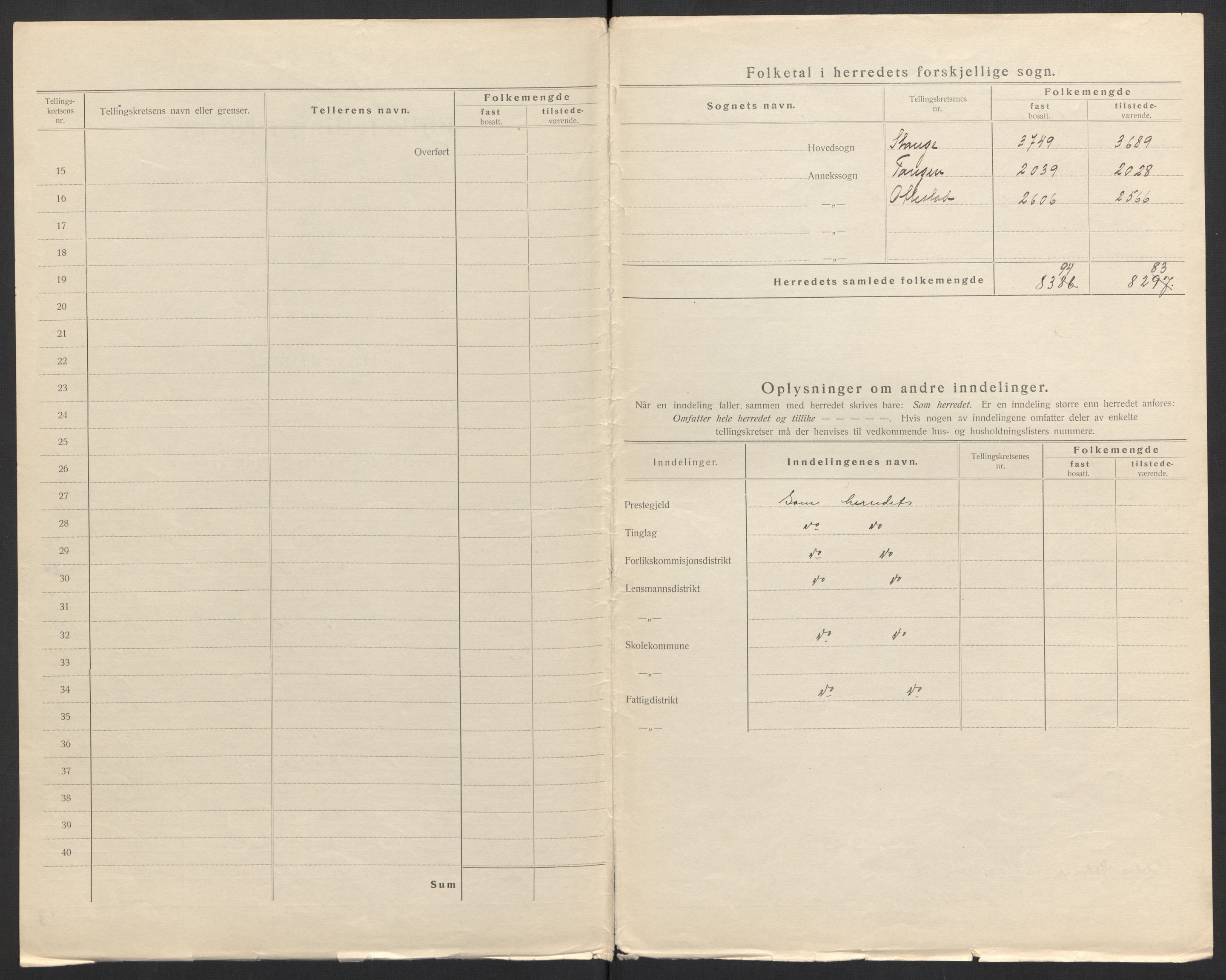 SAH, Folketelling 1920 for 0417 Stange herred, 1920, s. 7