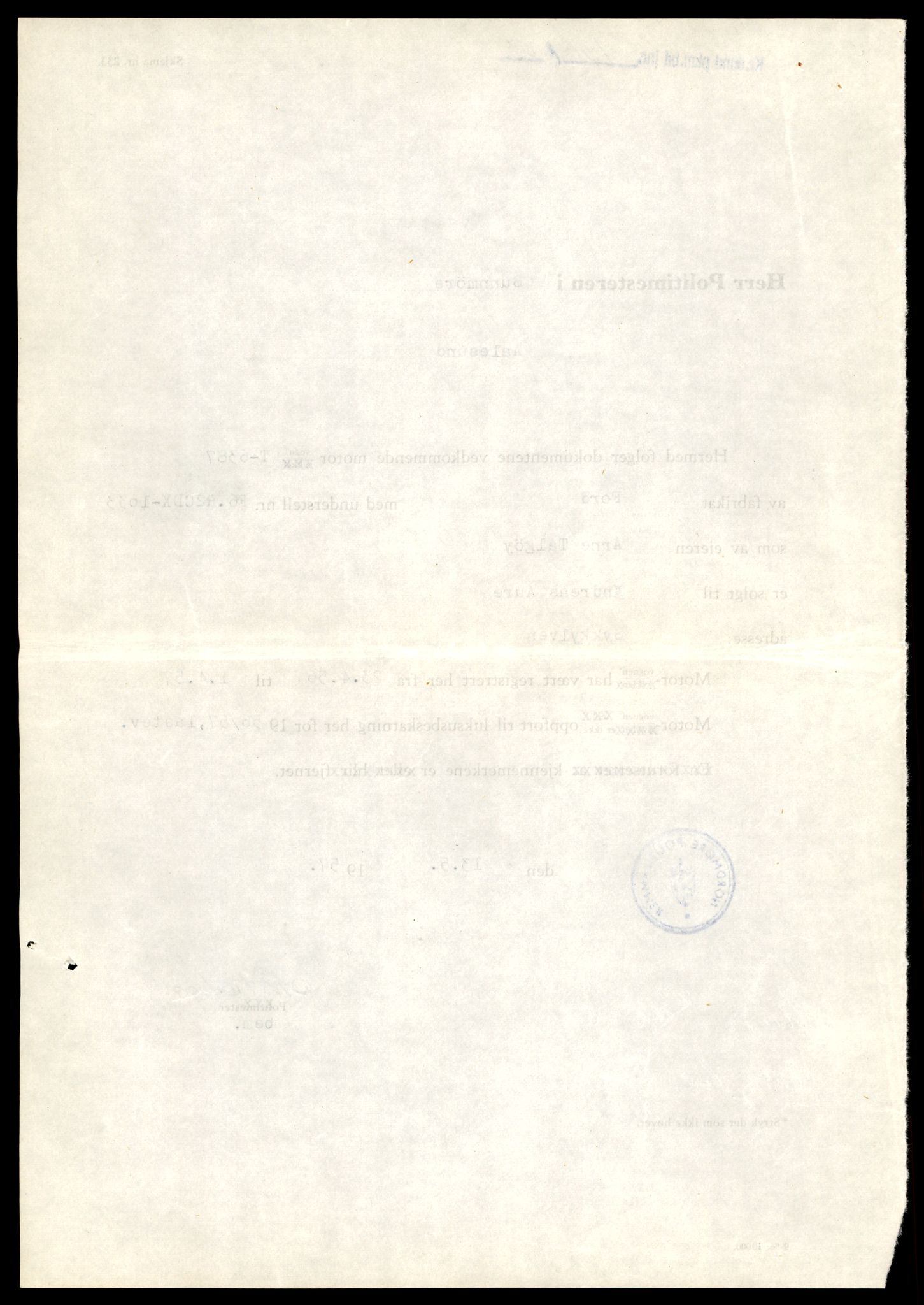 Møre og Romsdal vegkontor - Ålesund trafikkstasjon, AV/SAT-A-4099/F/Fe/L0033: Registreringskort for kjøretøy T 12151 - T 12474, 1927-1998, s. 1358