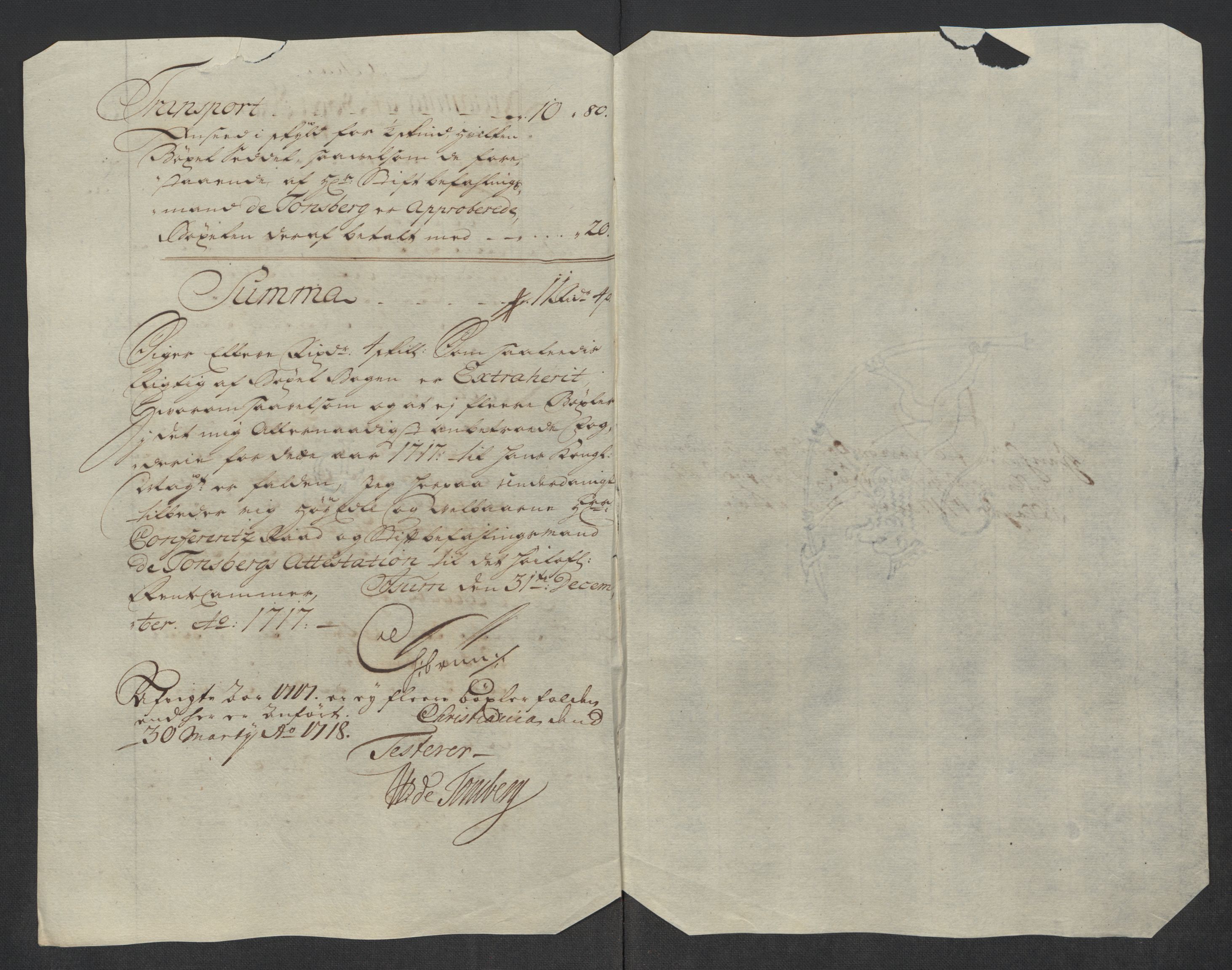 Rentekammeret inntil 1814, Reviderte regnskaper, Fogderegnskap, RA/EA-4092/R17/L1187: Fogderegnskap Gudbrandsdal, 1717, s. 100