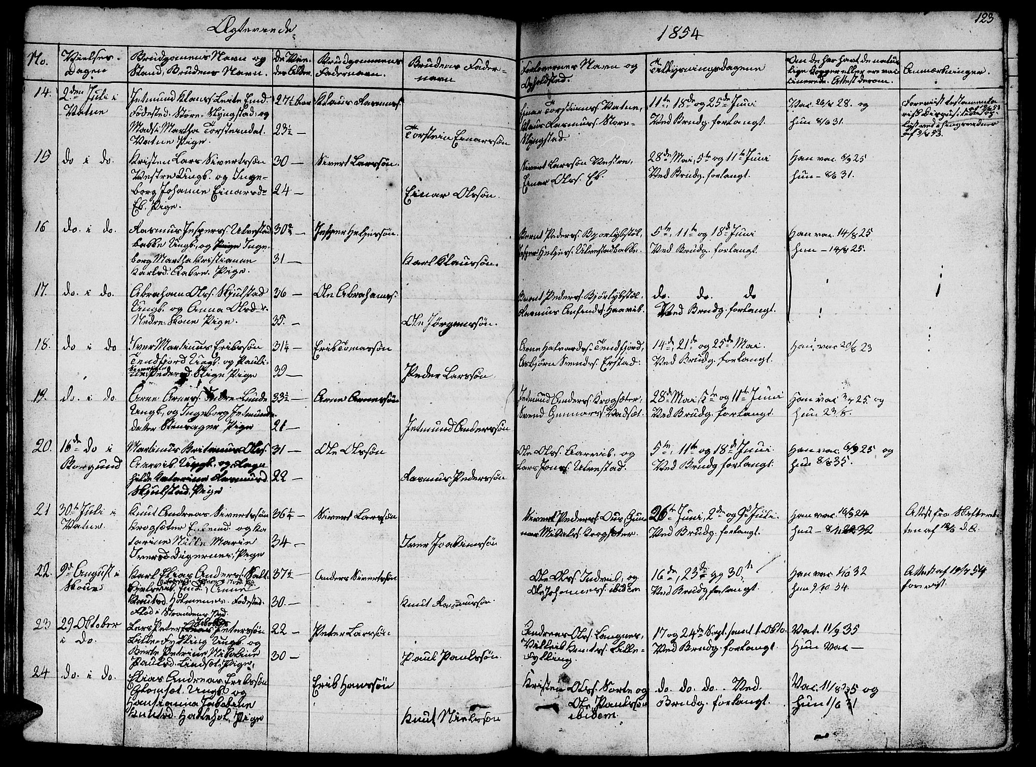 Ministerialprotokoller, klokkerbøker og fødselsregistre - Møre og Romsdal, AV/SAT-A-1454/524/L0362: Klokkerbok nr. 524C03, 1840-1854, s. 123