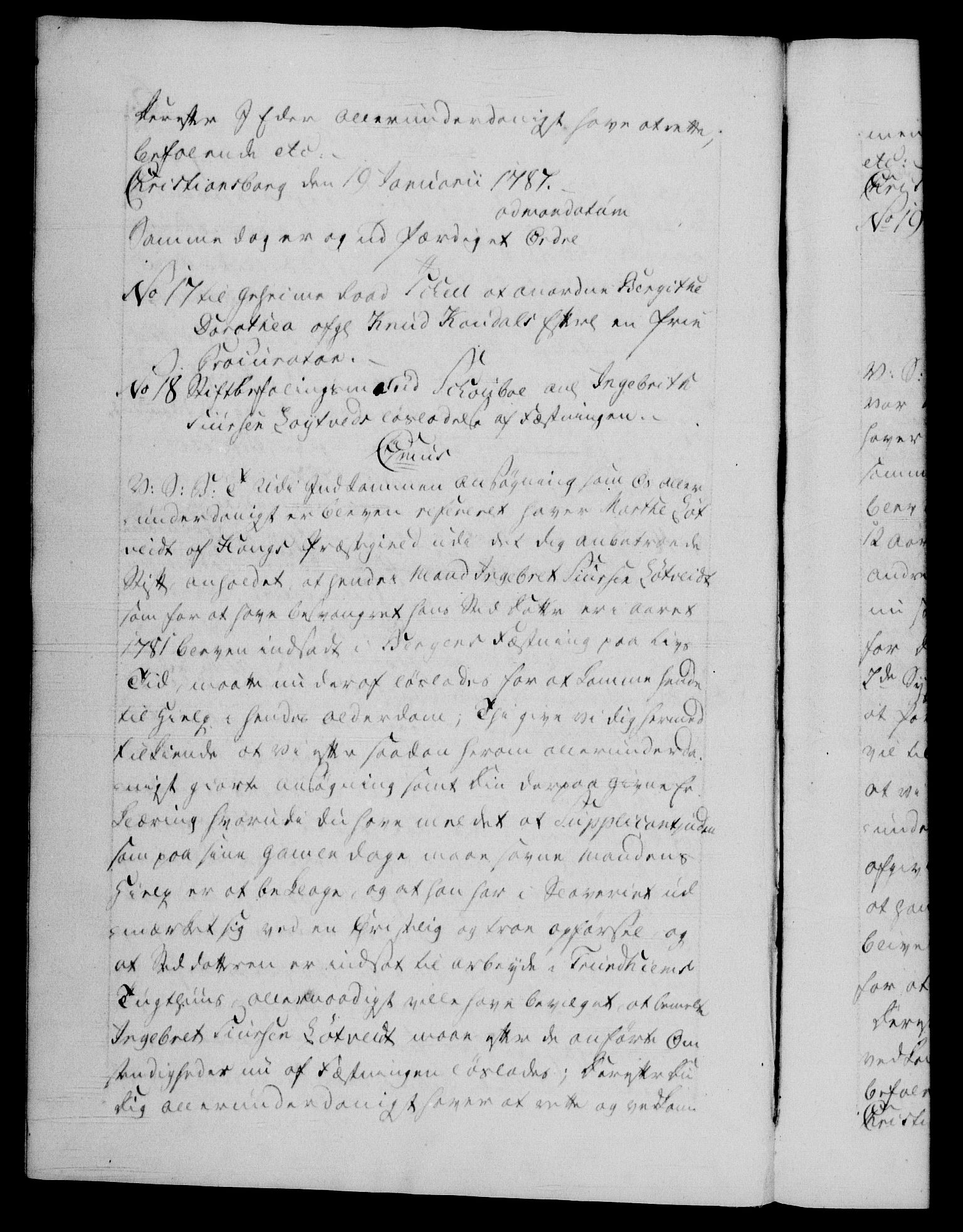 Danske Kanselli 1572-1799, AV/RA-EA-3023/F/Fc/Fca/Fcab/L0044: Norske tegnelser, 1787-1791, s. 6b