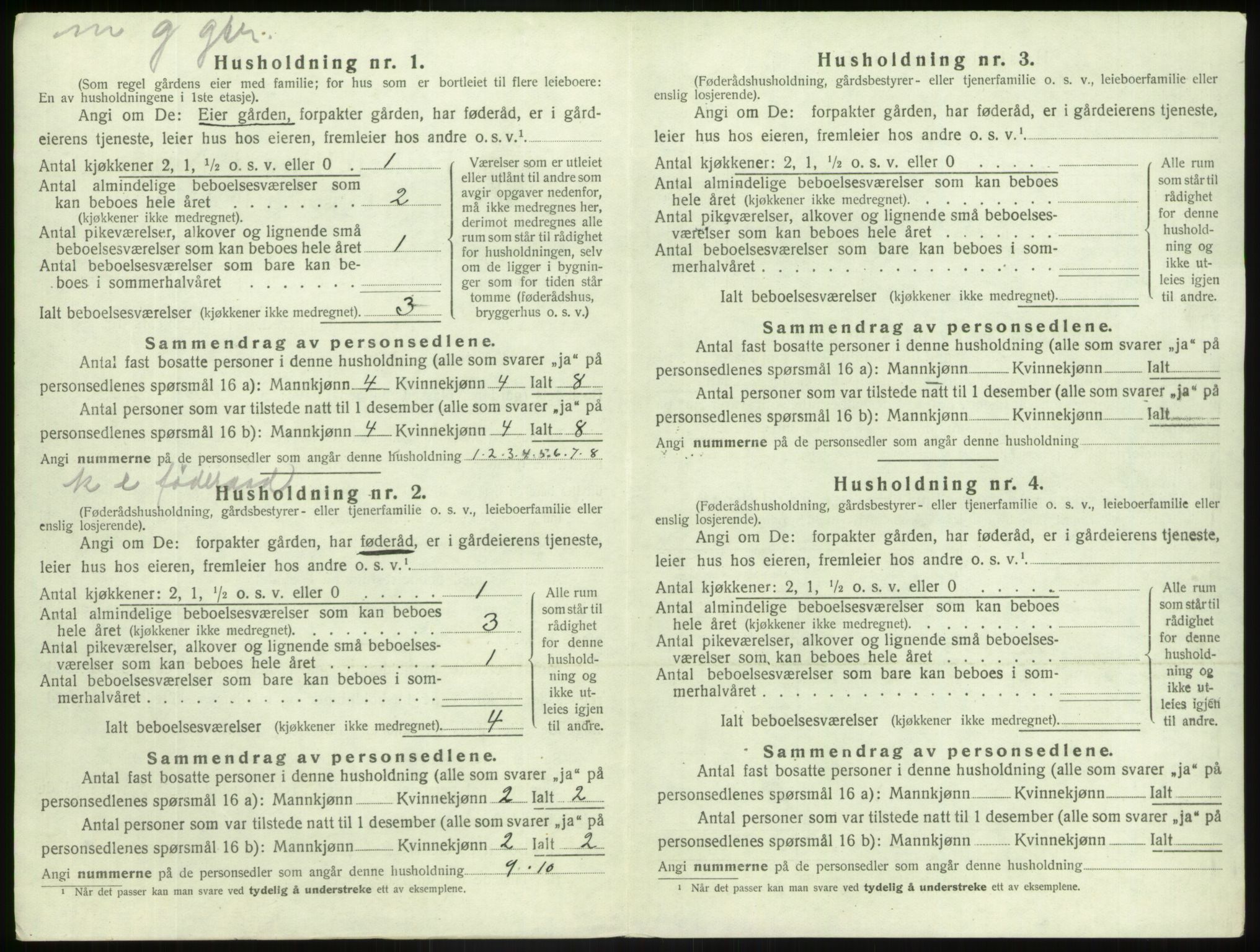 SAB, Folketelling 1920 for 1426 Luster herred, 1920, s. 914