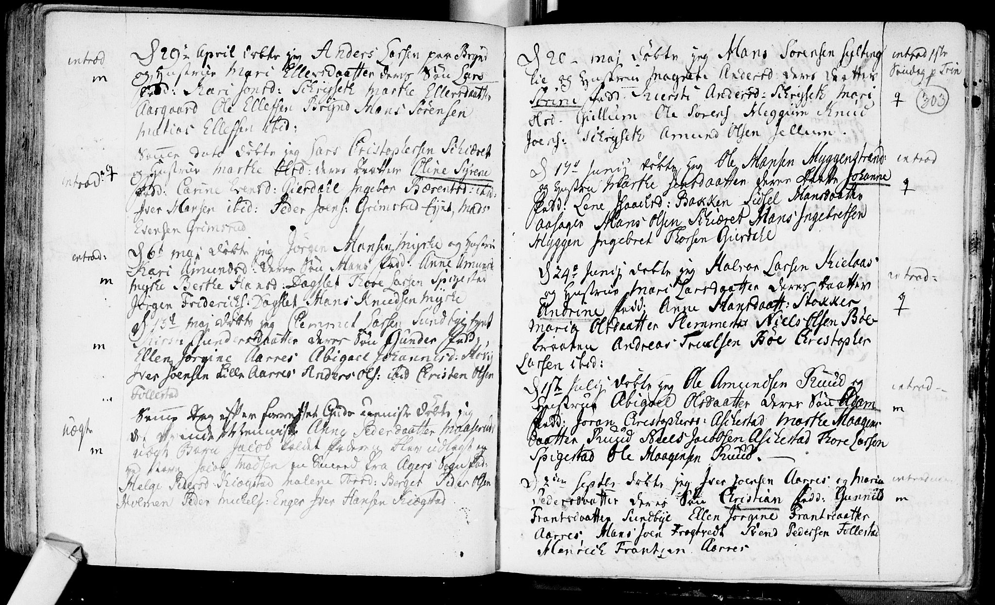 Røyken kirkebøker, SAKO/A-241/F/Fa/L0002: Ministerialbok nr. 2, 1731-1782, s. 303