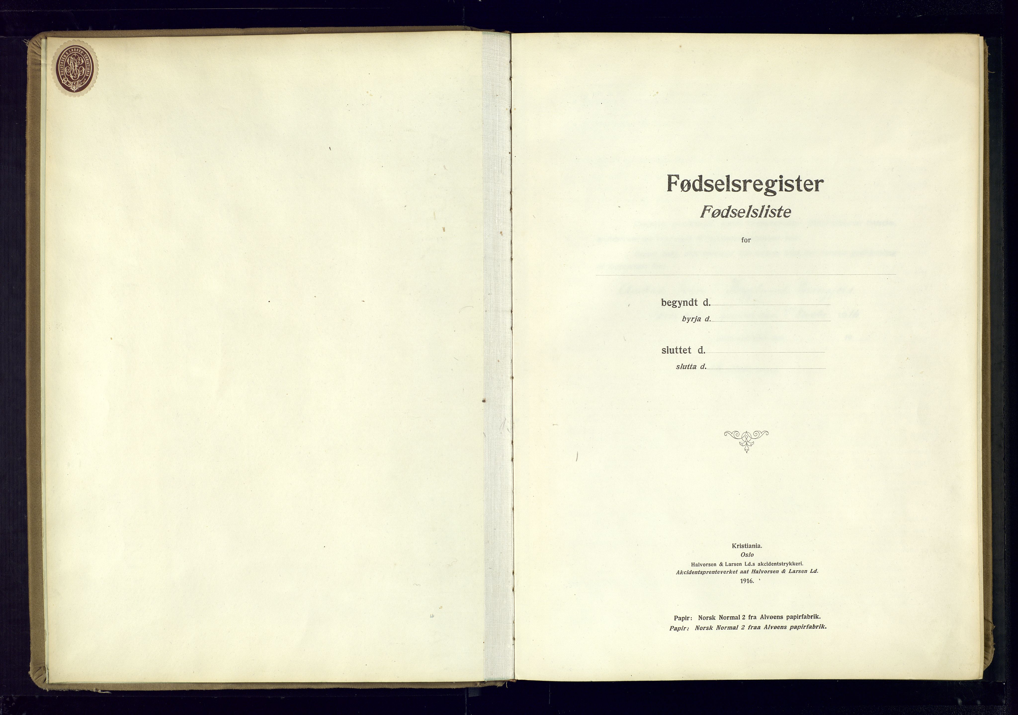 Bygland sokneprestkontor, SAK/1111-0006/J/Ja/L0002: Fødselsregister nr. II.4.3, 1916-1982