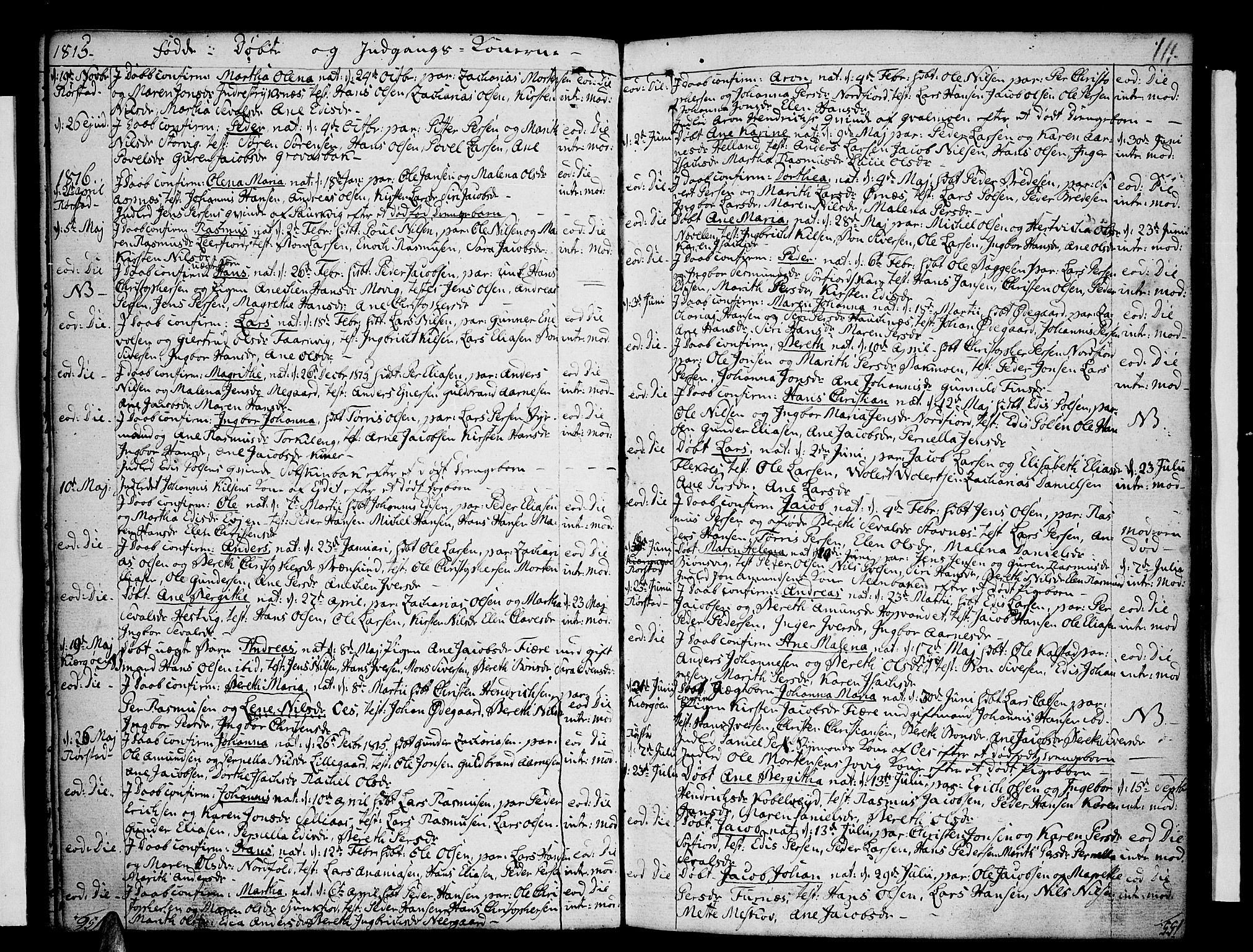 Ministerialprotokoller, klokkerbøker og fødselsregistre - Nordland, AV/SAT-A-1459/853/L0767: Ministerialbok nr. 853A06, 1791-1820, s. 111