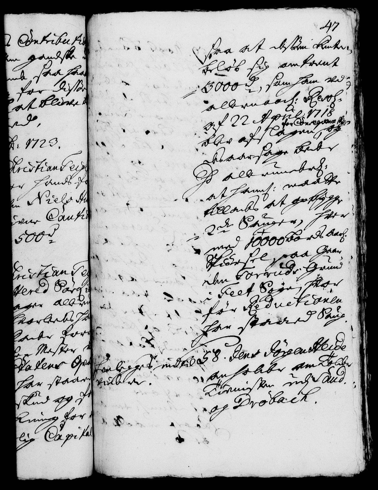 Rentekammeret, Kammerkanselliet, RA/EA-3111/G/Gh/Gha/L0006: Norsk ekstraktmemorialprotokoll (merket RK 53.51), 1723-1724, s. 47