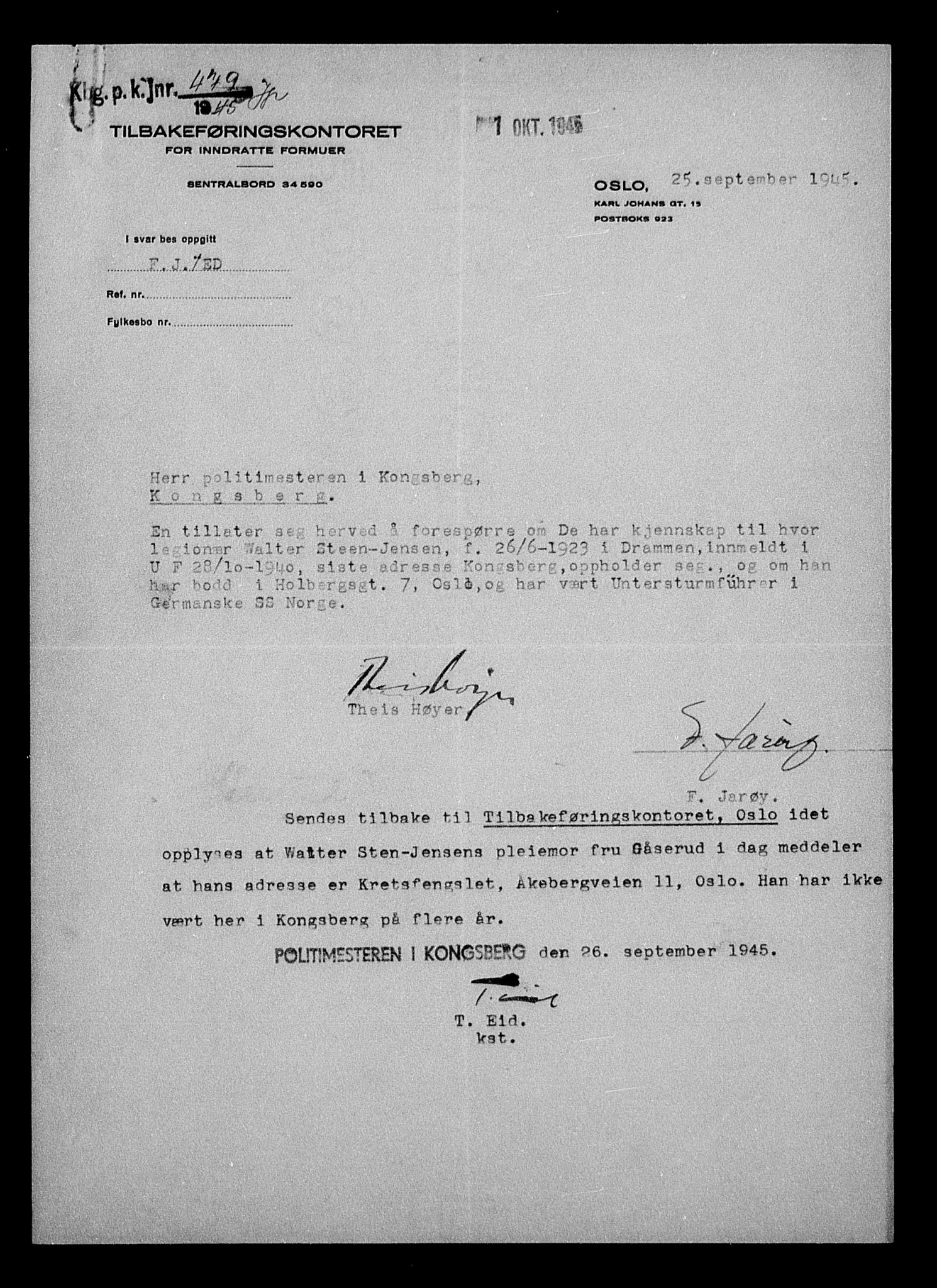 Justisdepartementet, Tilbakeføringskontoret for inndratte formuer, AV/RA-S-1564/H/Hc/Hcc/L0930: --, 1945-1947, s. 47