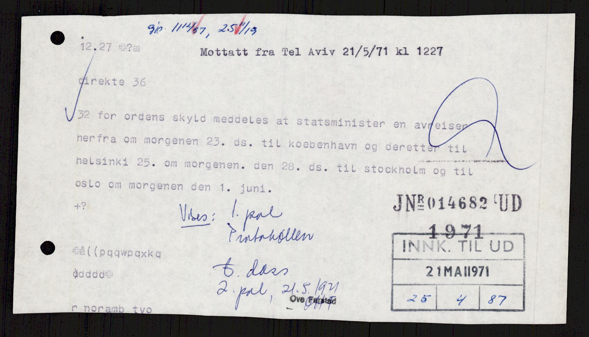 Utenriksdepartementet, hovedarkiv, AV/RA-S-6794/D/Db/Dba/L0776/0003: Verdenspolitikk. Fremmede staters politikk (G.L.) / Israel: Politikk (2 mapper), 1970-1972, s. 213