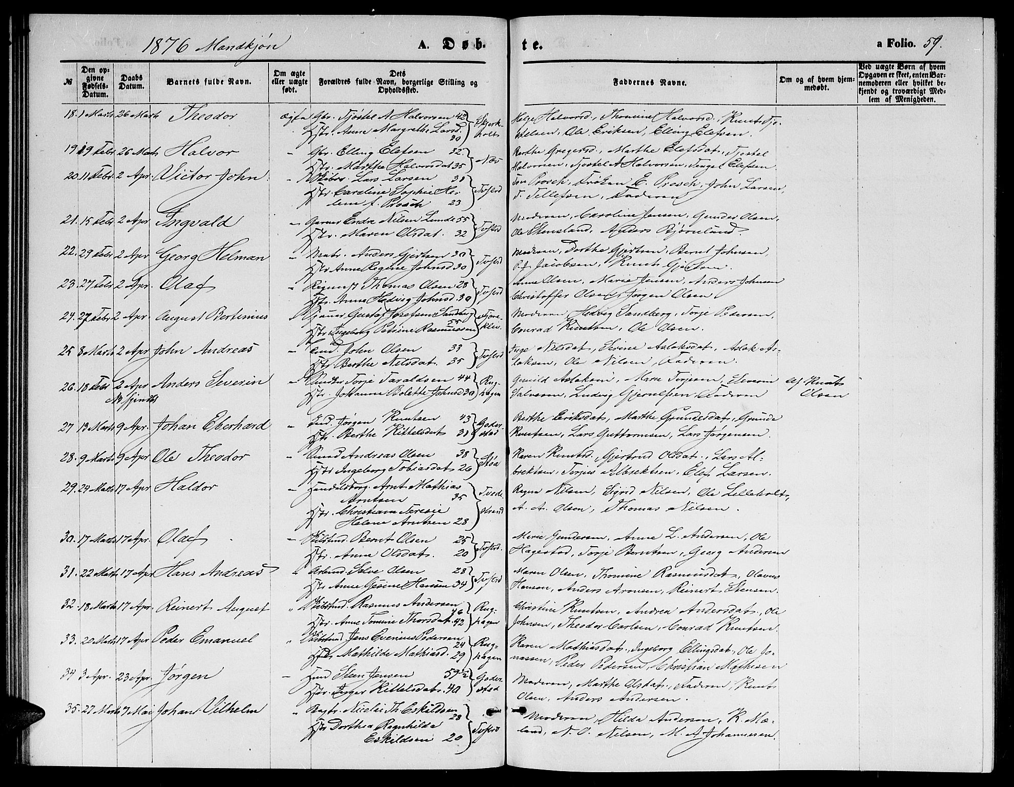 Holt sokneprestkontor, AV/SAK-1111-0021/F/Fb/L0009: Klokkerbok nr. B 9, 1871-1883, s. 59