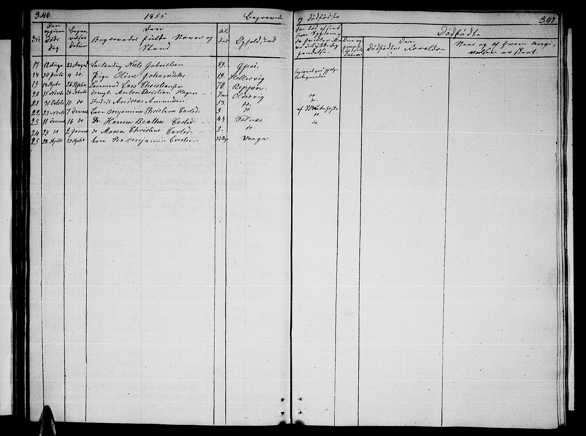 Ministerialprotokoller, klokkerbøker og fødselsregistre - Nordland, AV/SAT-A-1459/841/L0618: Klokkerbok nr. 841C02, 1833-1855, s. 346-347