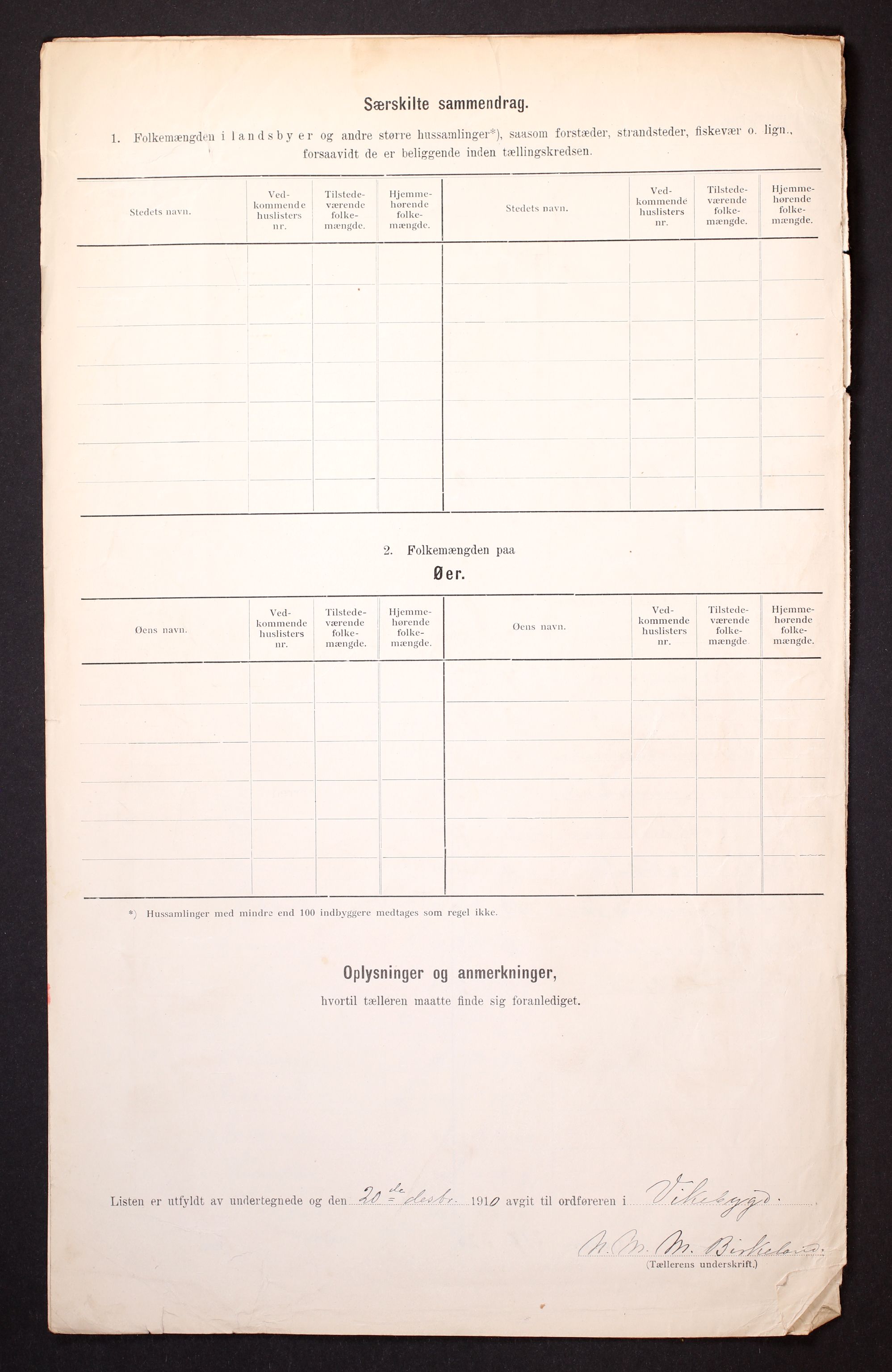 RA, Folketelling 1910 for 1215 Vikebygd herred, 1910, s. 9