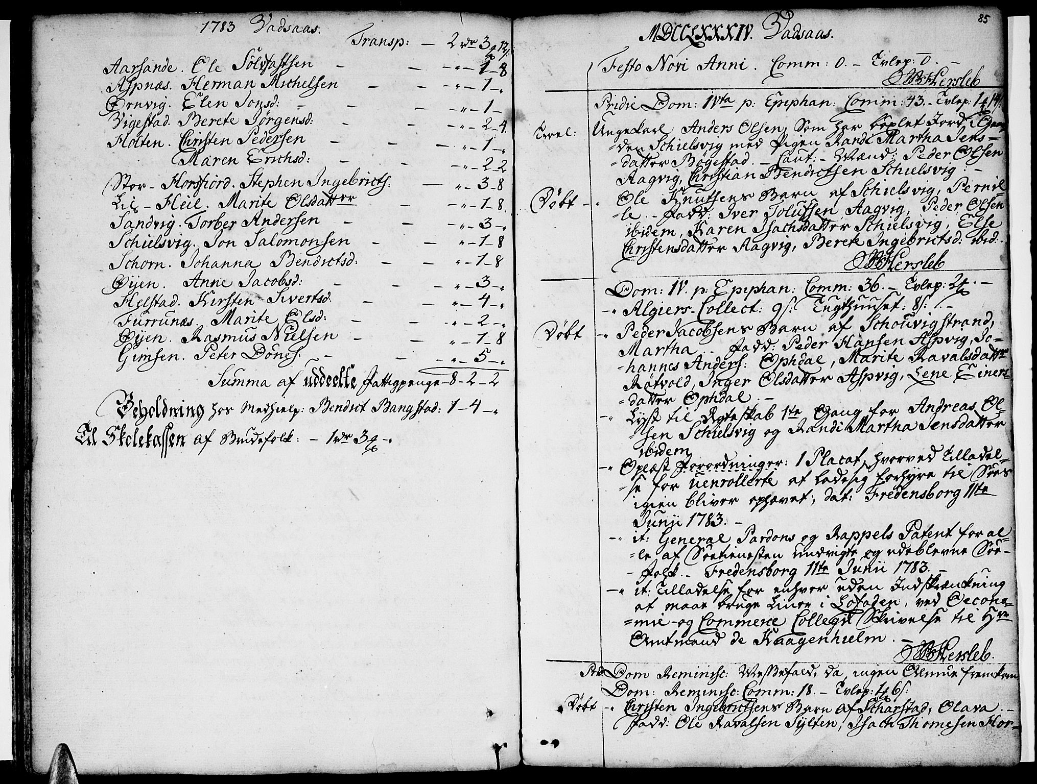 Ministerialprotokoller, klokkerbøker og fødselsregistre - Nordland, SAT/A-1459/810/L0137: Ministerialbok nr. 810A01, 1752-1817, s. 85