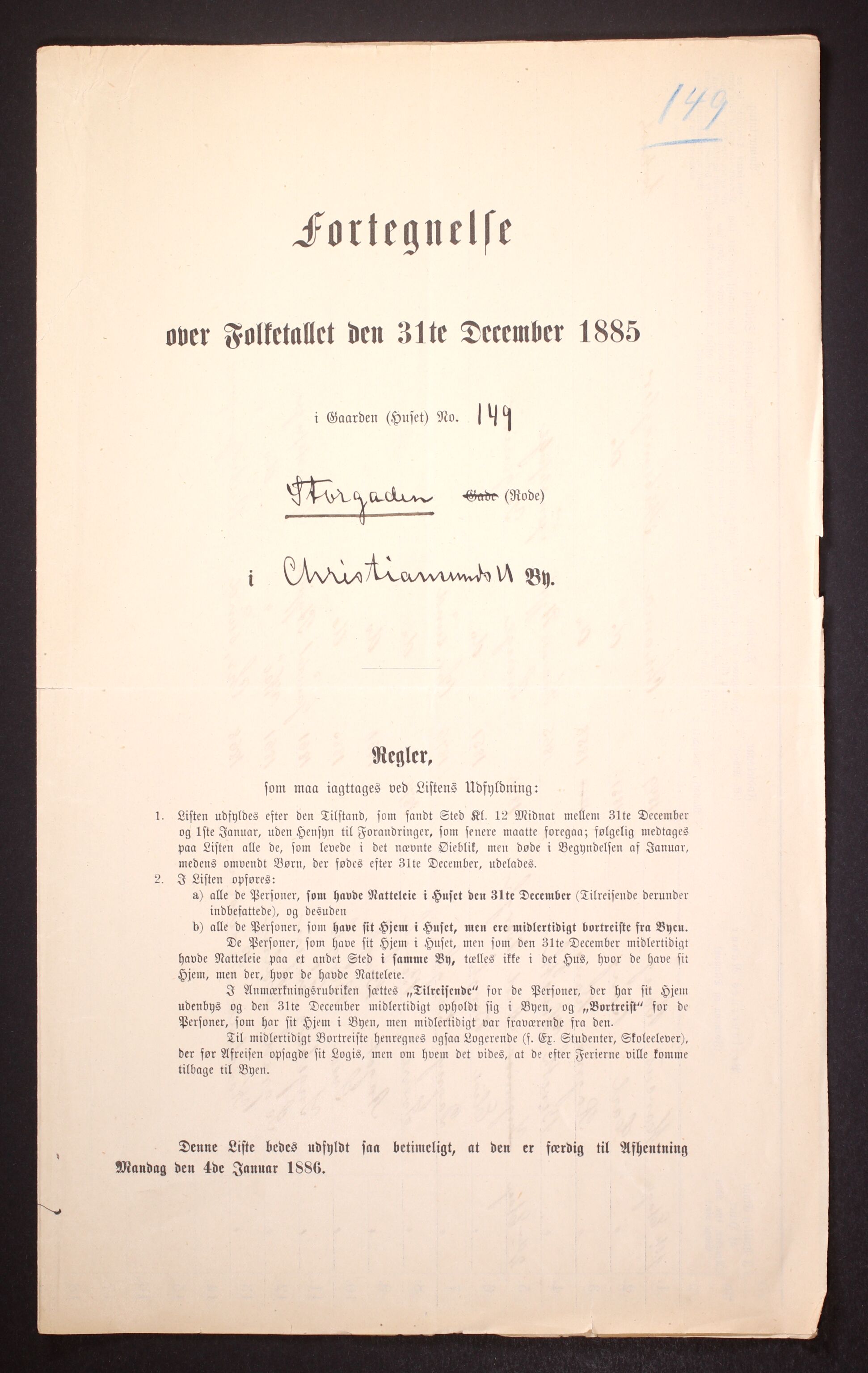 SAT, Folketelling 1885 for 1503 Kristiansund kjøpstad, 1885, s. 4