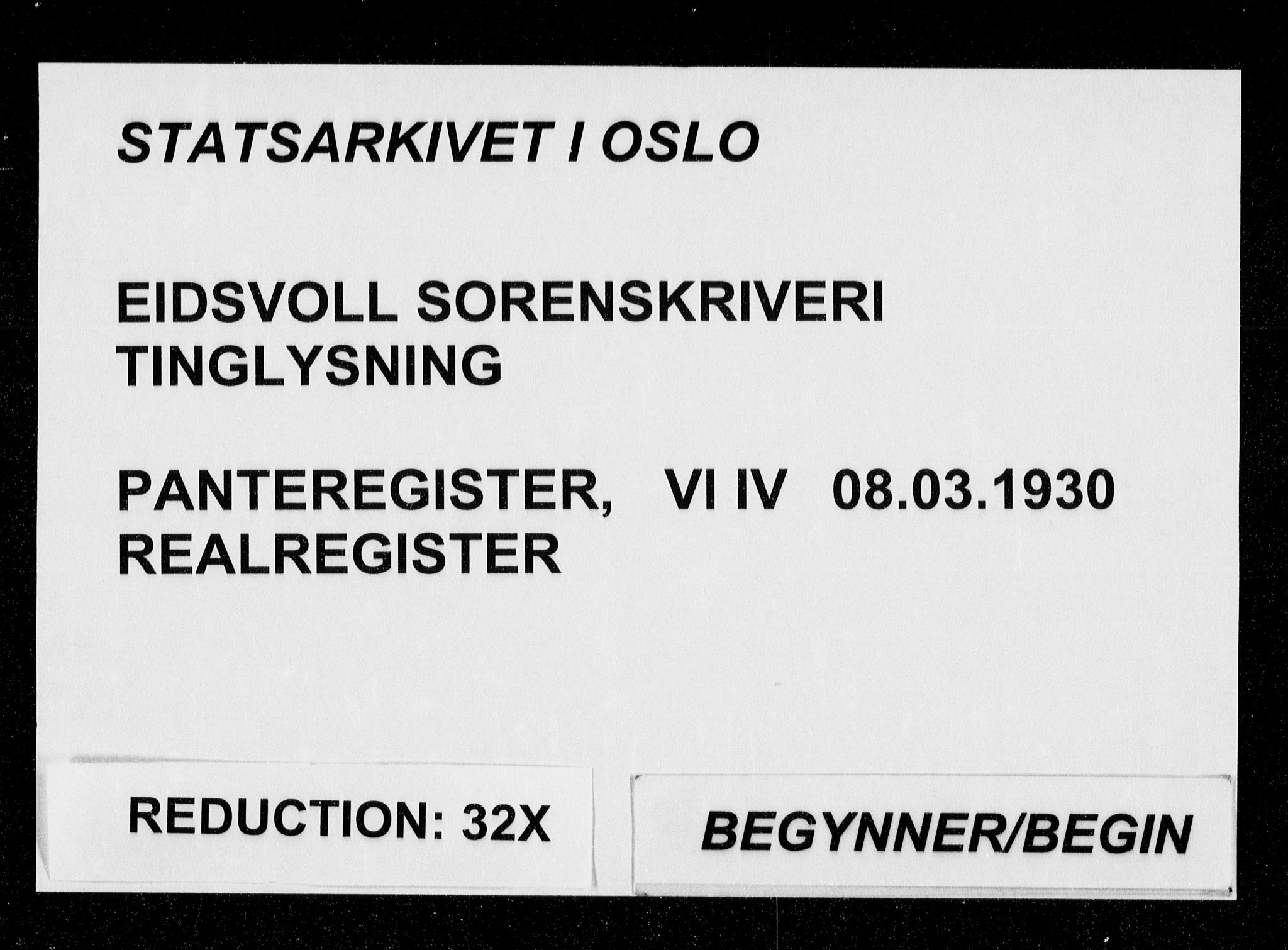 Eidsvoll tingrett, SAO/A-10371/G/Ga/Gaf/L0004: Panteregister nr. VI IV
