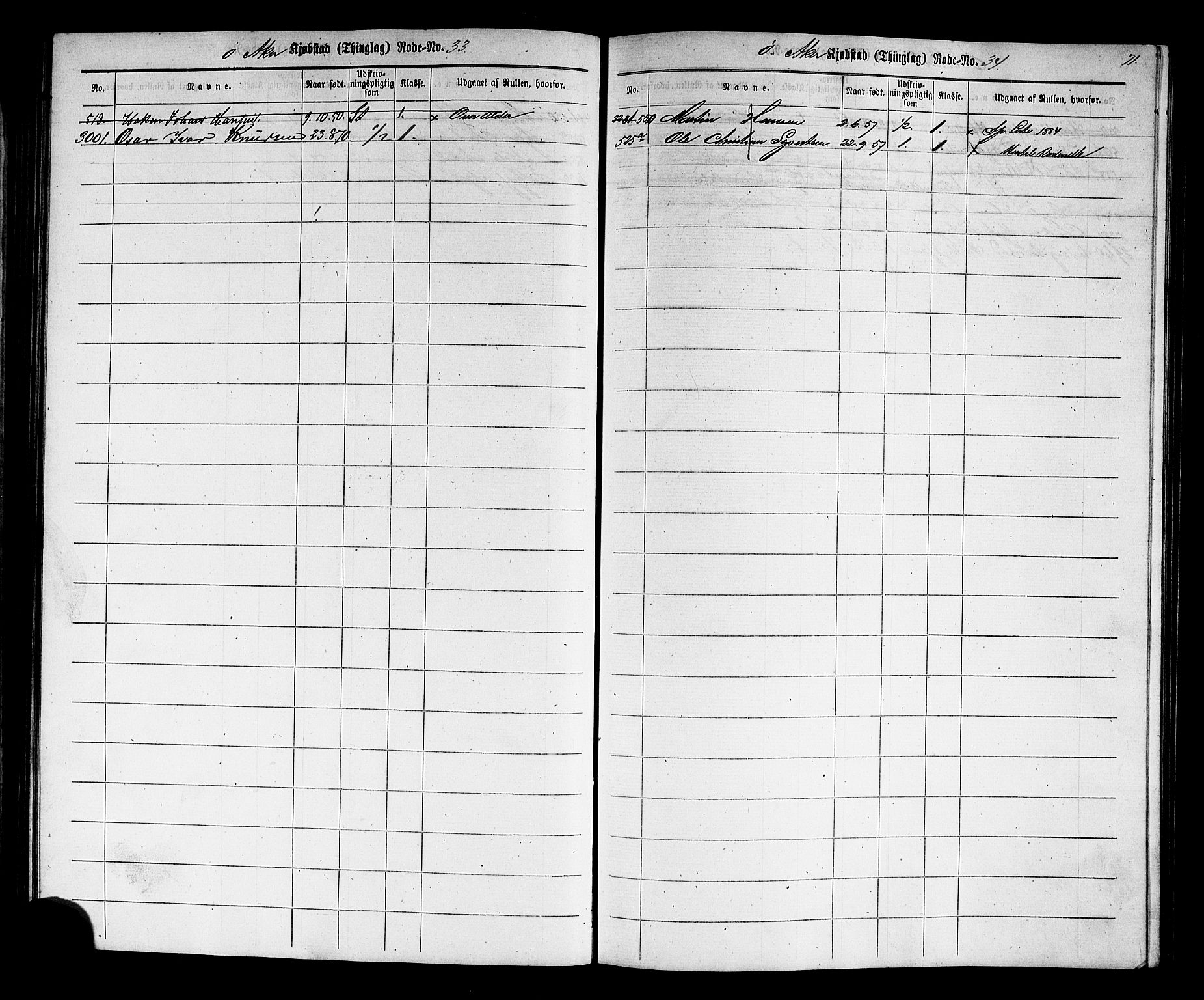 Oslo mønstringskontor, SAO/A-10569g/F/Fc/Fcc/L0001: Utskrivningsregisterrulle, 1860, s. 74