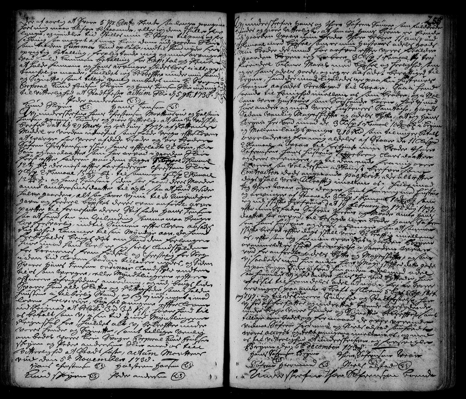 Lier, Røyken og Hurum sorenskriveri, SAKO/A-89/G/Ga/Gaa/L0002: Pantebok nr. II, 1725-1755, s. 255