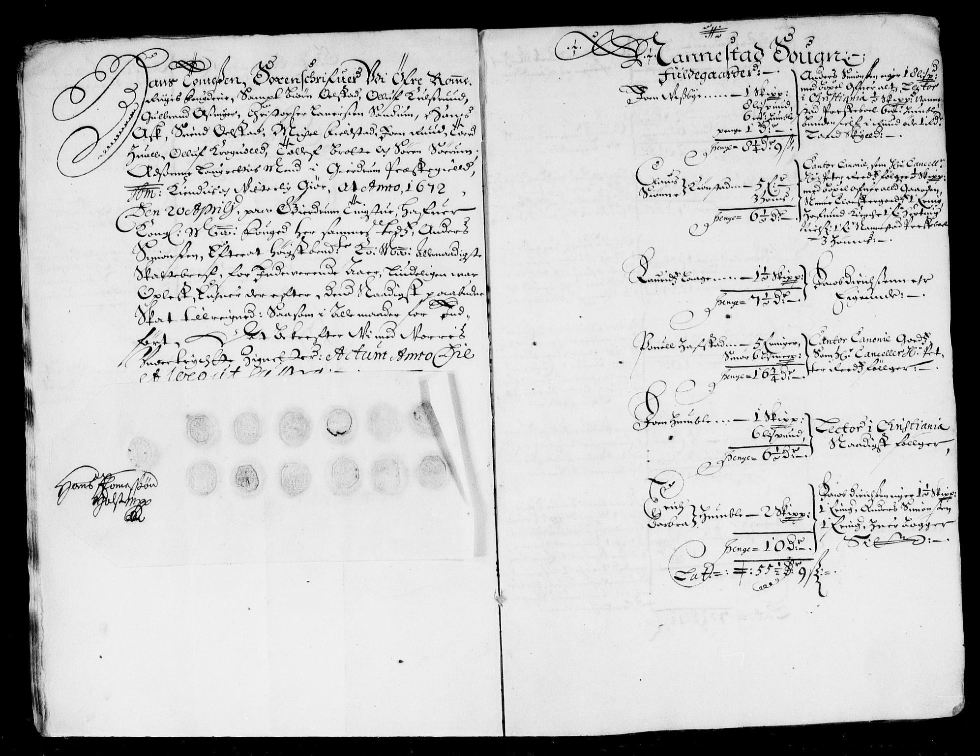Rentekammeret inntil 1814, Reviderte regnskaper, Stiftamtstueregnskaper, Landkommissariatet på Akershus og Akershus stiftamt, AV/RA-EA-5869/R/Rb/L0087: Akershus stiftamt, 1672-1673