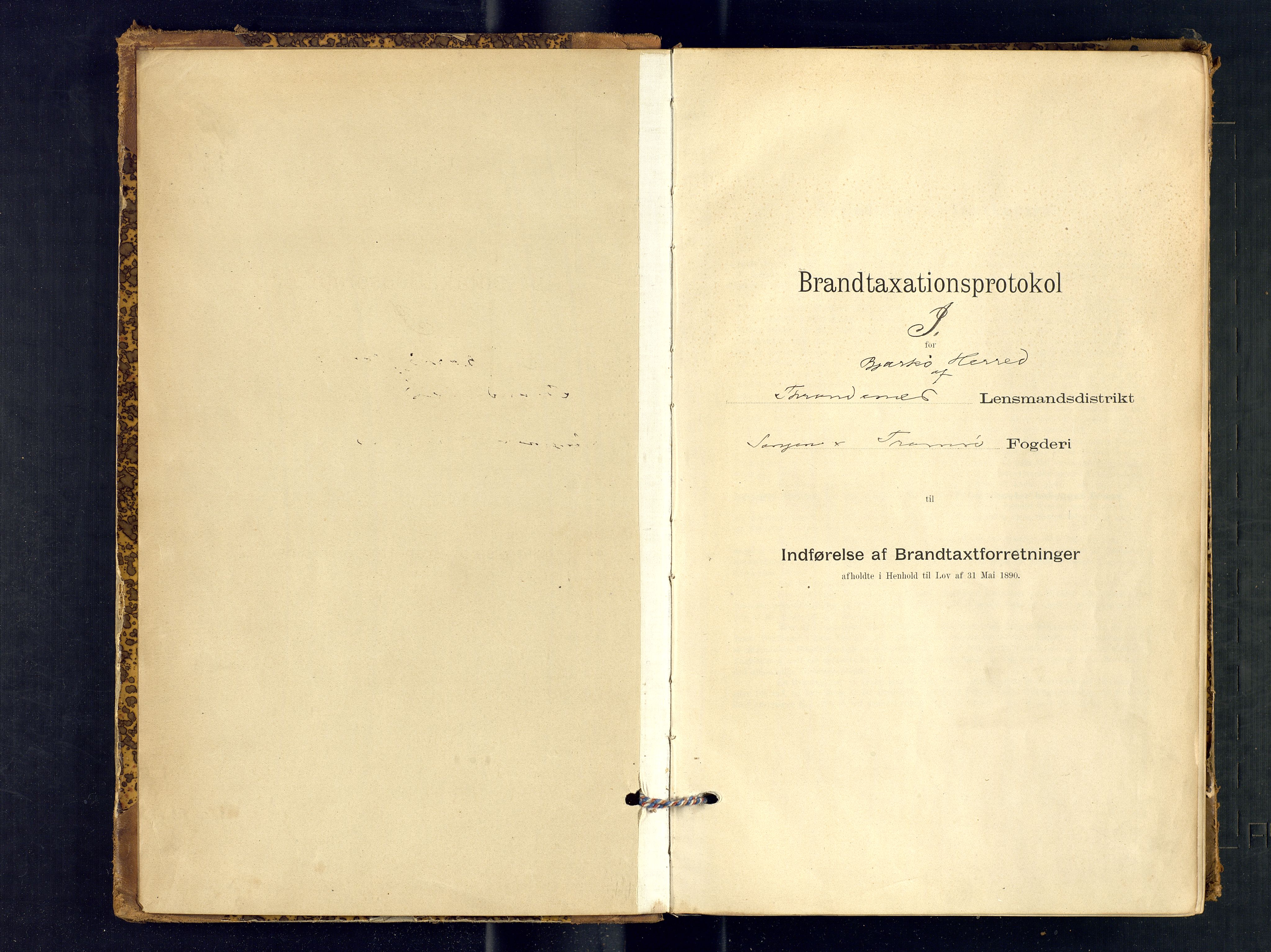 Harstad lensmannskontor, SATØ/SATØ-10/F/Fr/Fra/L0596: Branntakstprotokoll (S). Merket I. Med register, 1893-1907