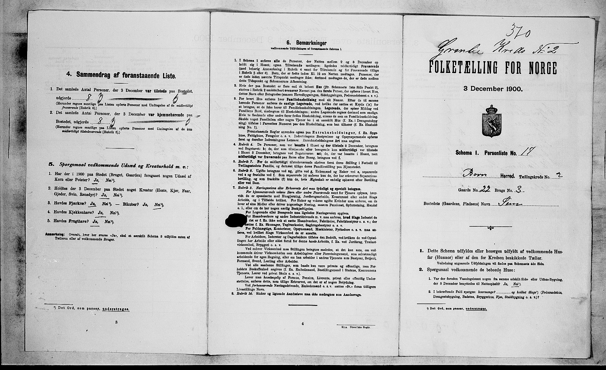 RA, Folketelling 1900 for 0717 Borre herred, 1900, s. 292
