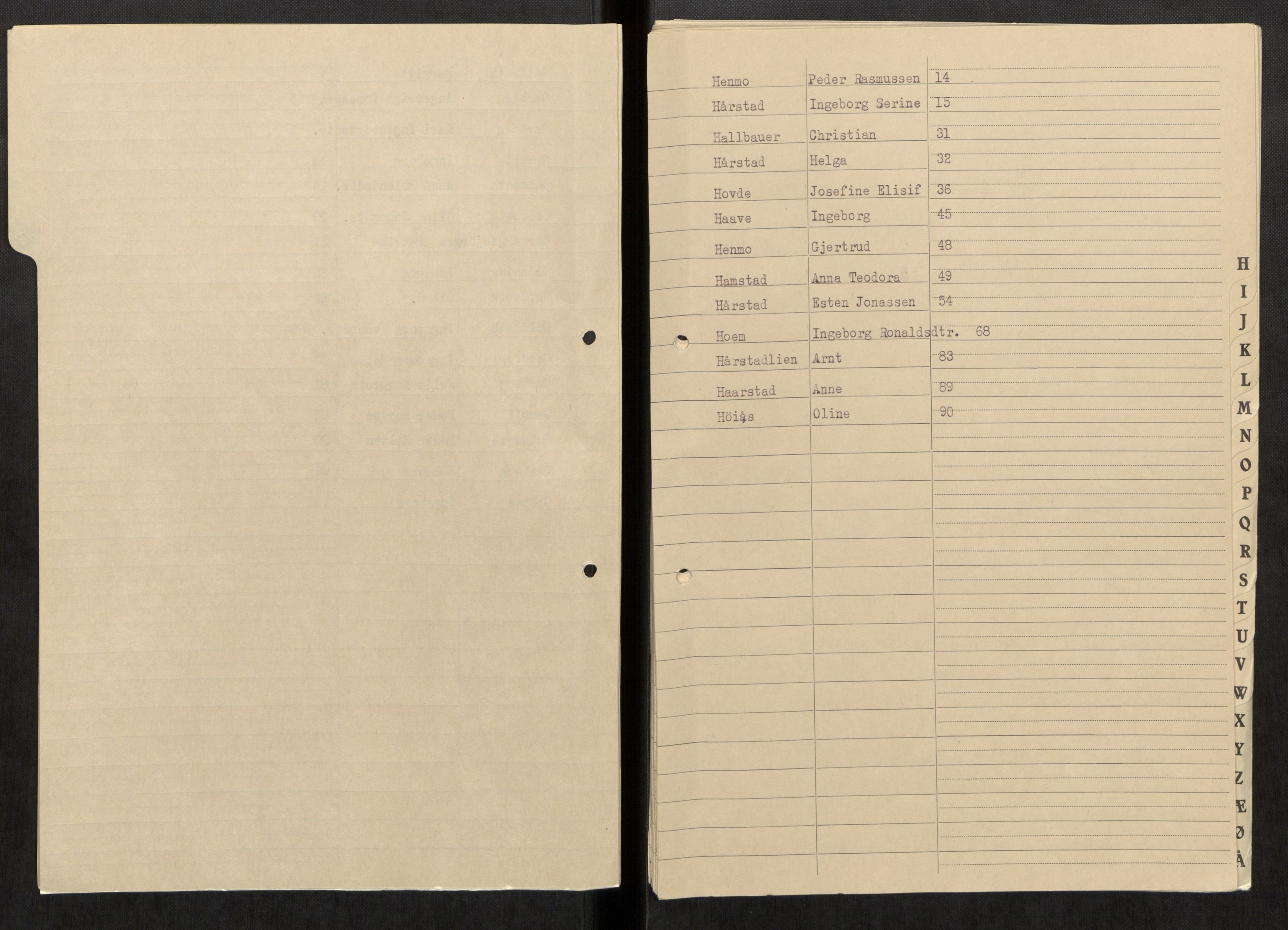 Selbu lensmannskontor, AV/SAT-A-1081/2/G/Ga/L0009: Register over dødsfallsprotokoller , 1911-1962