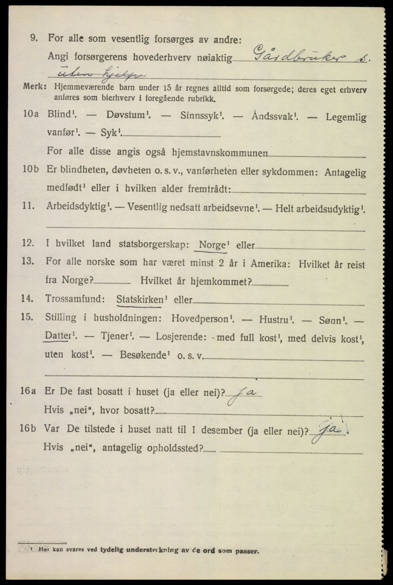 SAK, Folketelling 1920 for 1026 Åseral herred, 1920, s. 2059