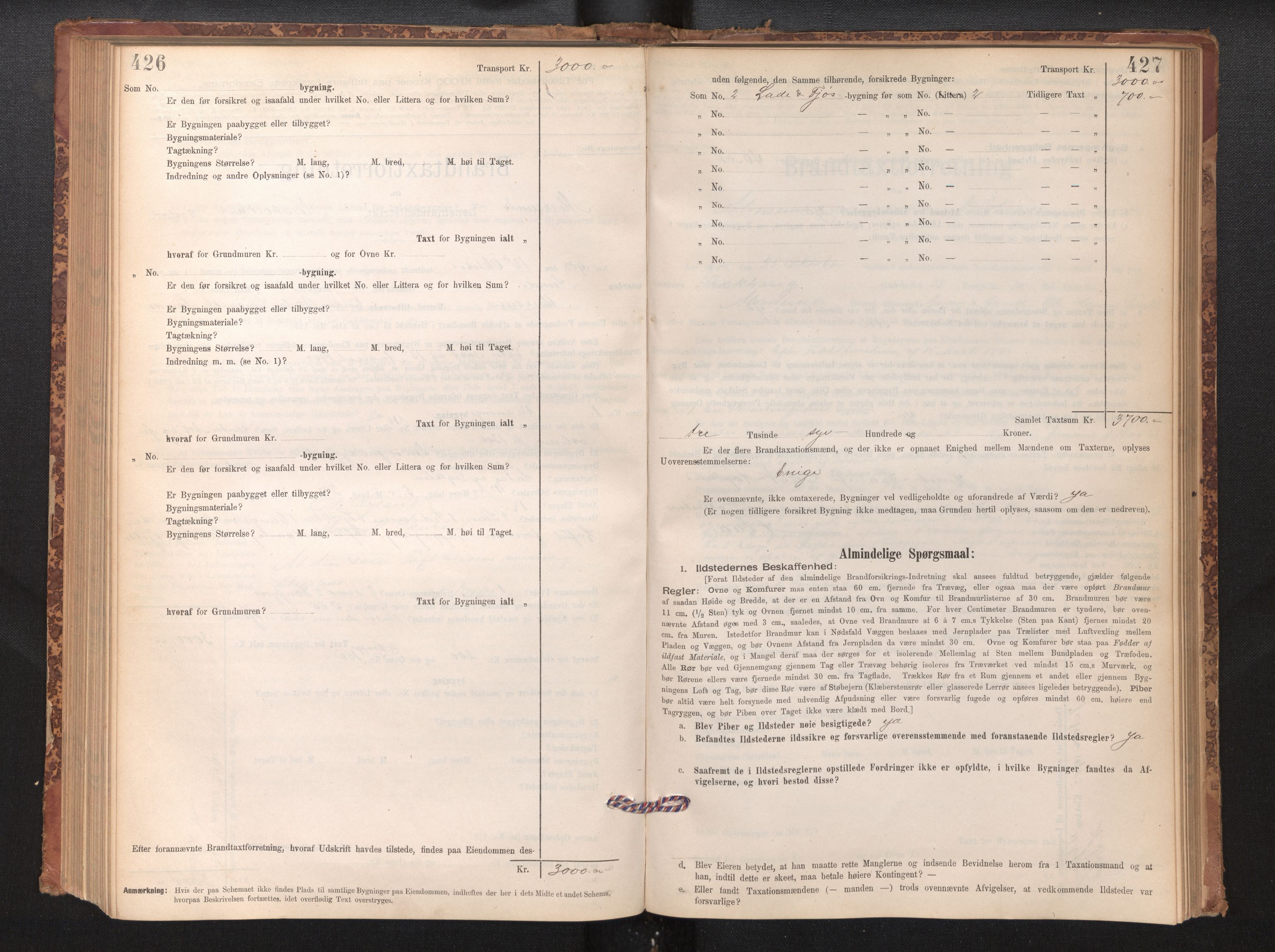 Lensmannen i Alversund, SAB/A-30701/0012/L0004: Branntakstprotokoll, skjematakst, 1894-1953, s. 426-427