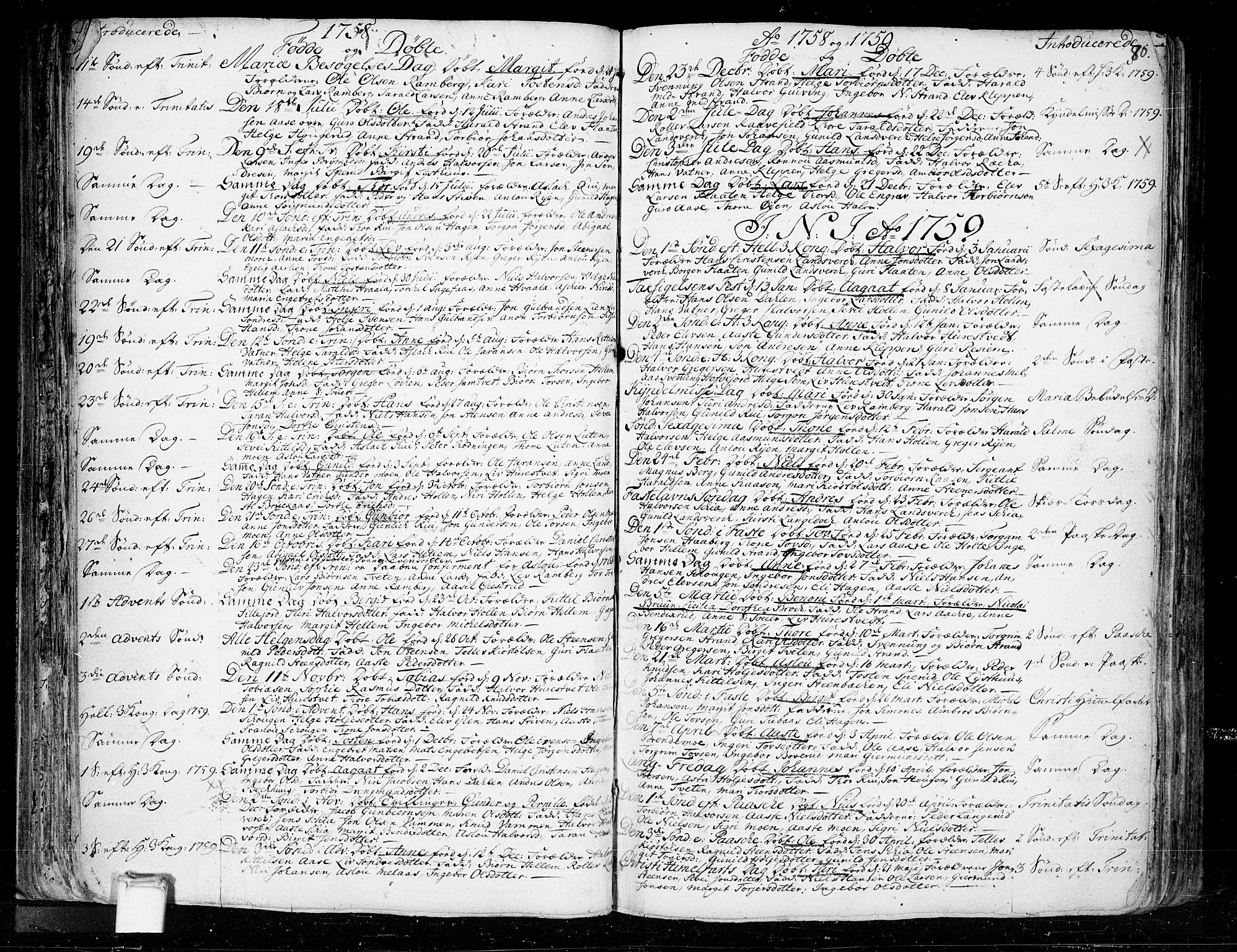 Heddal kirkebøker, AV/SAKO-A-268/F/Fa/L0003: Ministerialbok nr. I 3, 1723-1783, s. 80