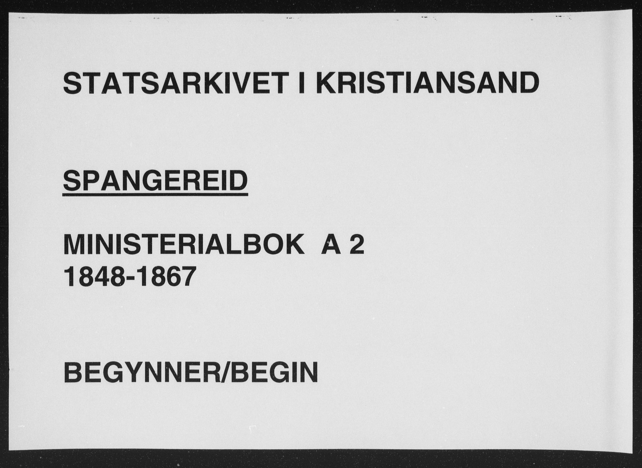 Sør-Audnedal sokneprestkontor, SAK/1111-0039/F/Fa/Faa/L0002: Ministerialbok nr. A 2, 1848-1867