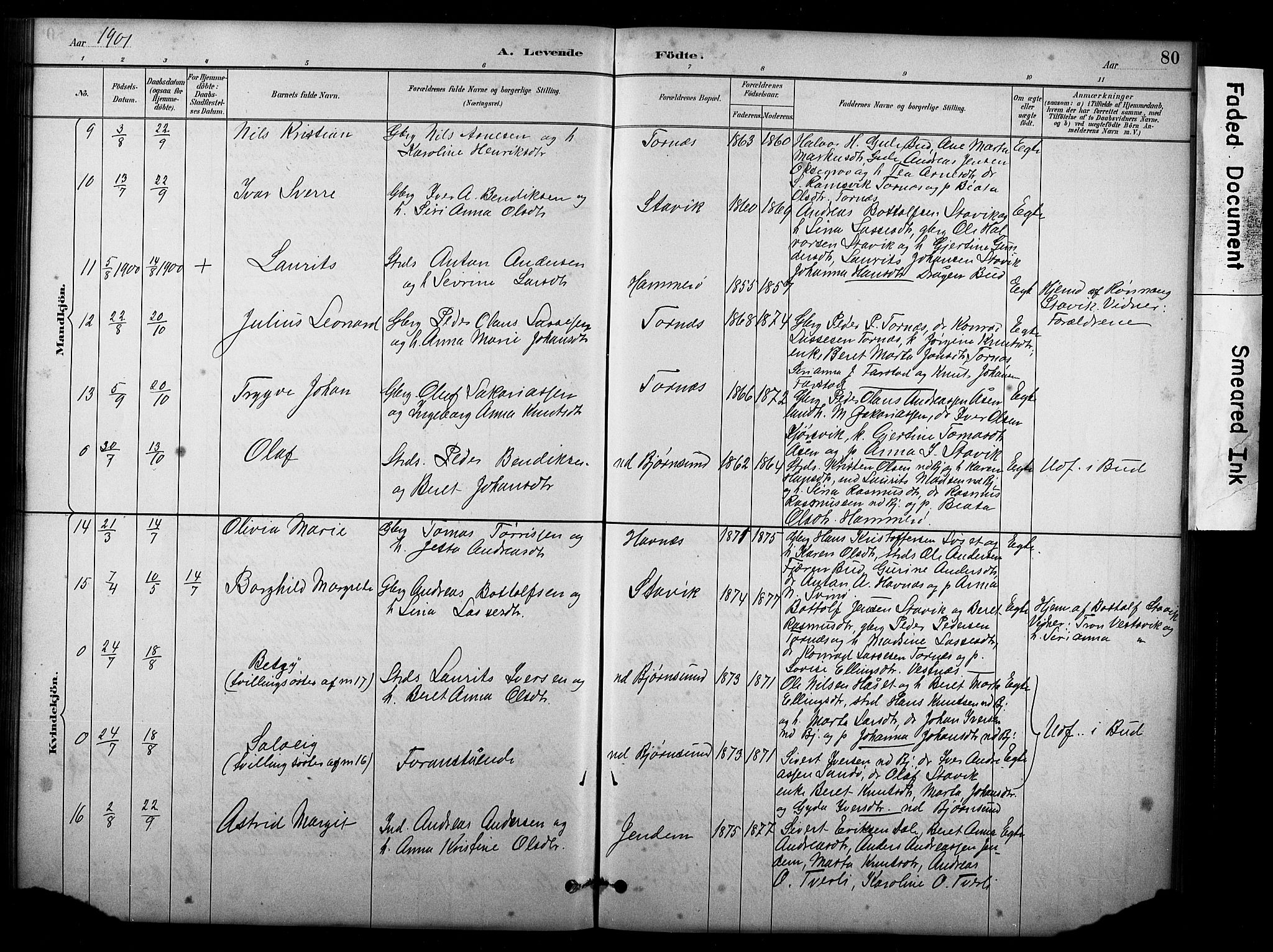 Ministerialprotokoller, klokkerbøker og fødselsregistre - Møre og Romsdal, AV/SAT-A-1454/565/L0755: Klokkerbok nr. 565C04, 1883-1903, s. 80