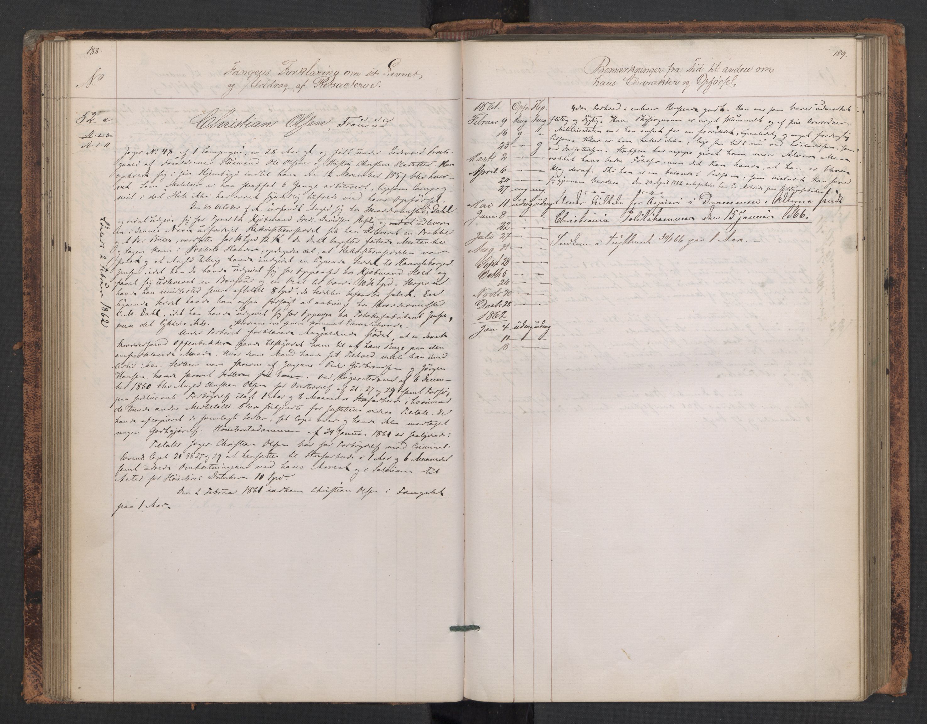Botsfengslet, AV/RA-S-1539/D/Db/Dbb/L0007: 945b - 258c, 1860-1862, s. 188-189