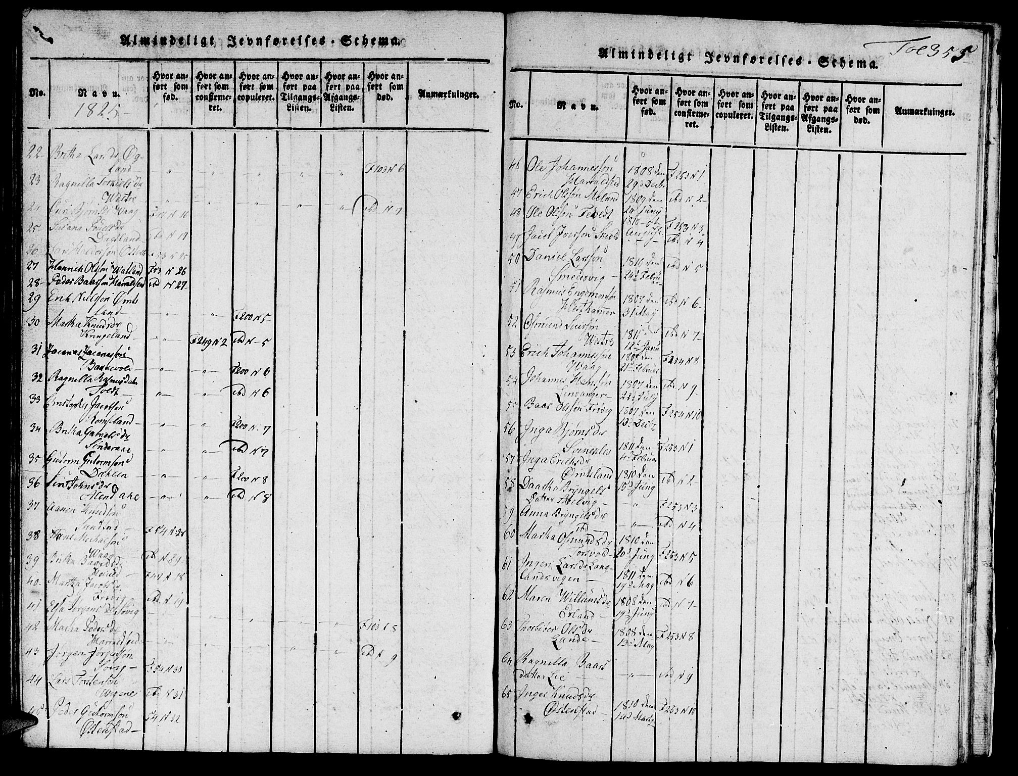 Skjold sokneprestkontor, AV/SAST-A-101847/H/Ha/Hab/L0001: Klokkerbok nr. B 1, 1815-1835, s. 355