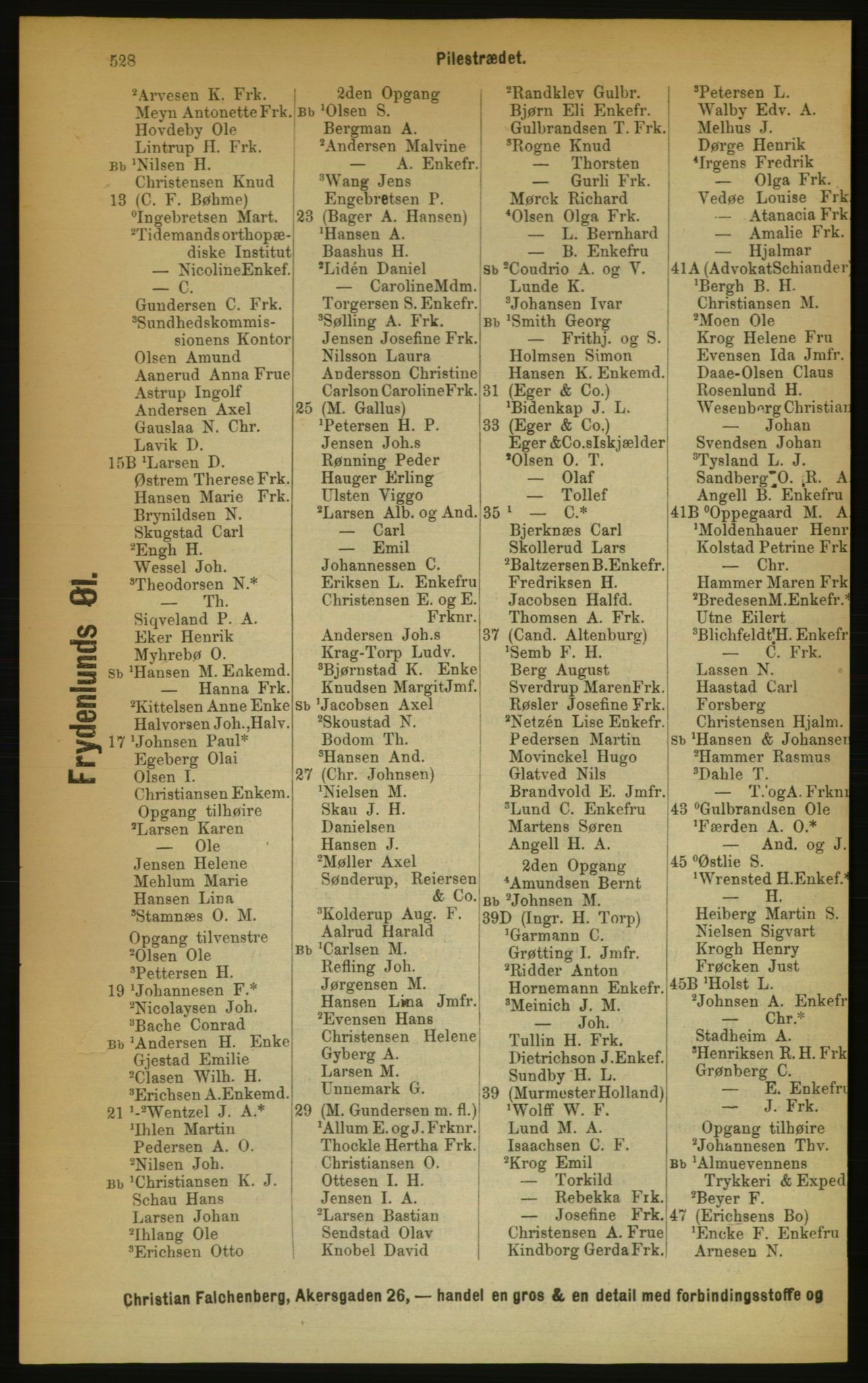 Kristiania/Oslo adressebok, PUBL/-, 1889, s. 528