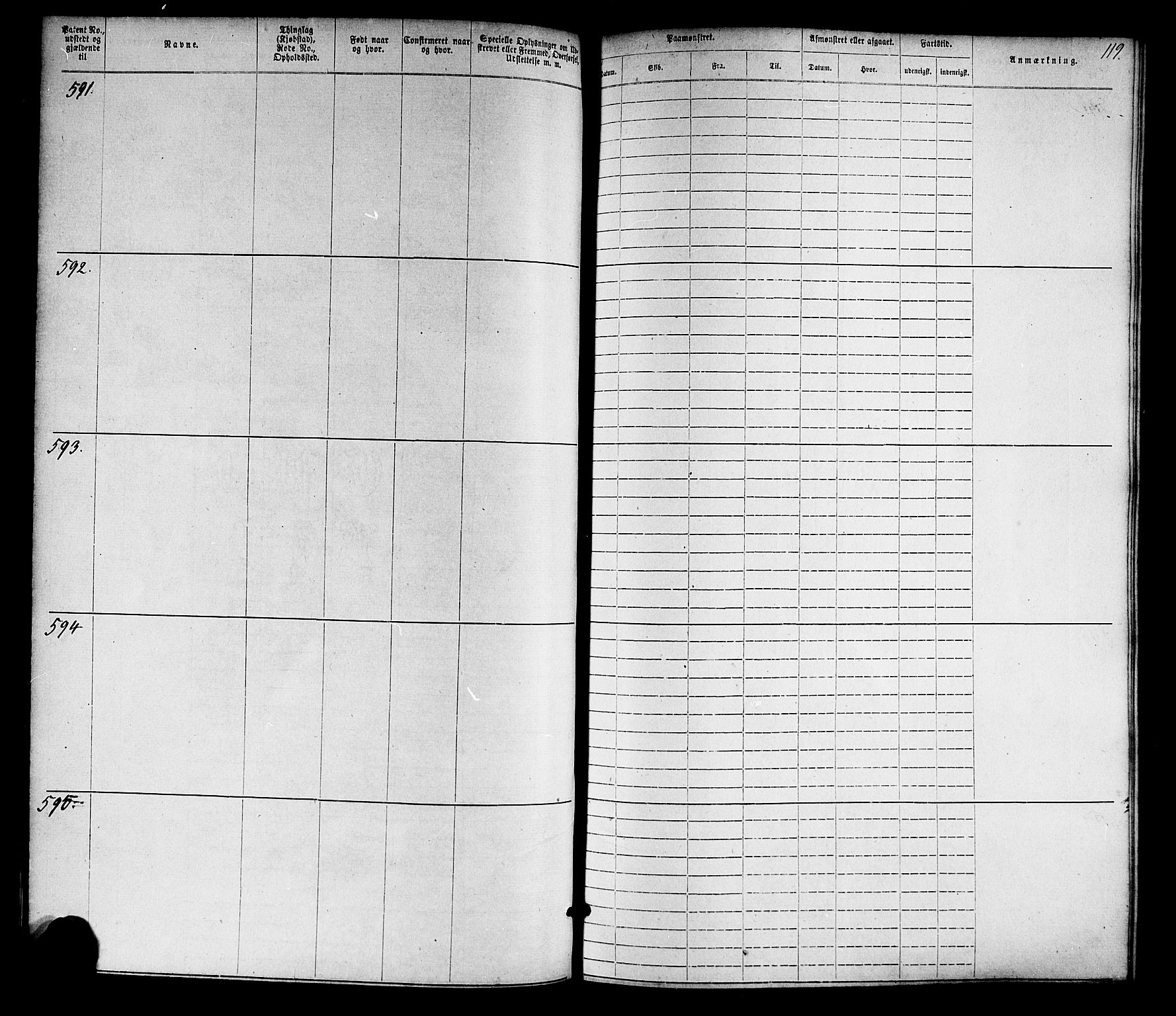 Farsund mønstringskrets, SAK/2031-0017/F/Fa/L0005: Annotasjonsrulle nr 1-1910 med register, Z-2, 1869-1877, s. 147