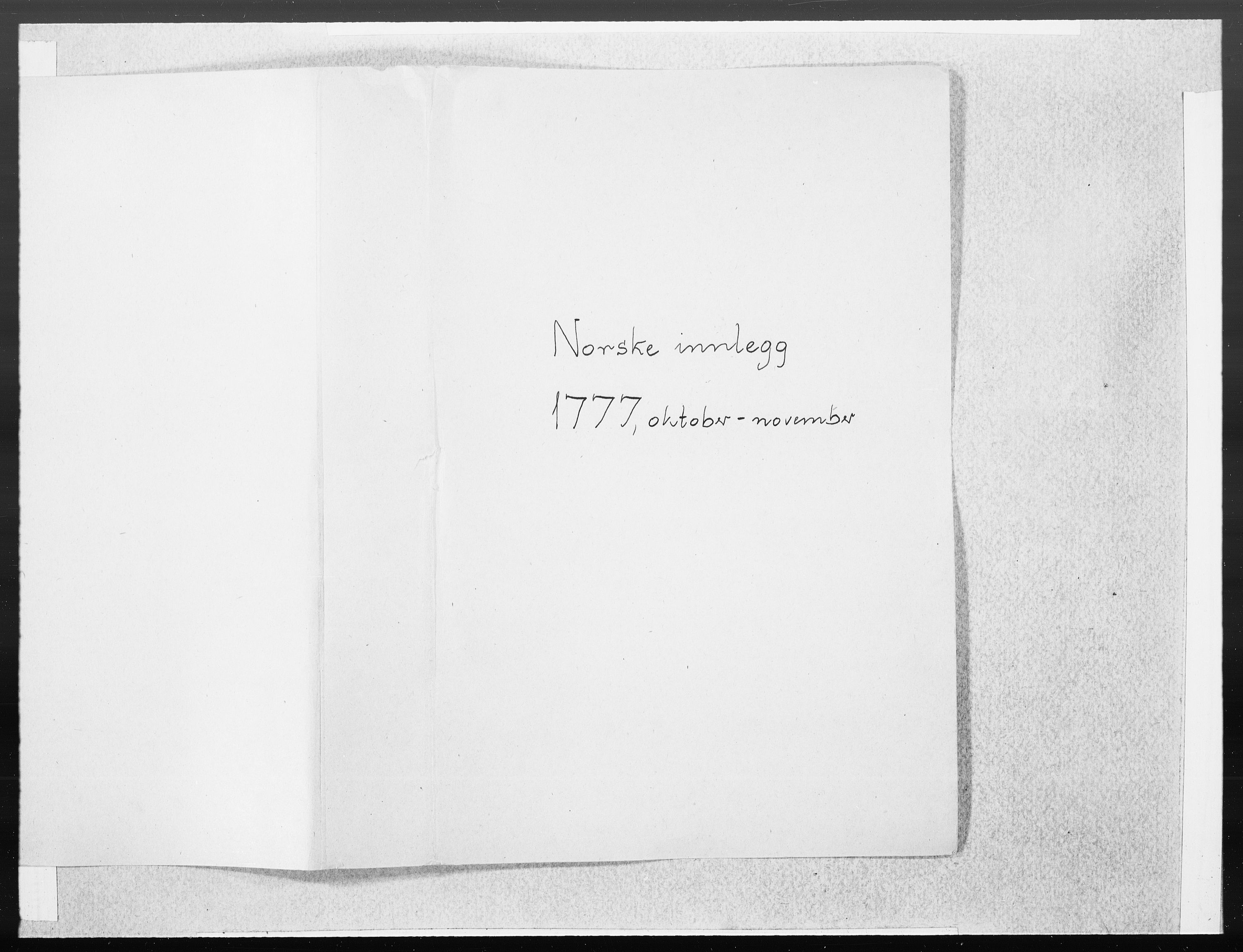 Danske Kanselli 1572-1799, AV/RA-EA-3023/F/Fc/Fcc/Fcca/L0226: Norske innlegg 1572-1799, 1777, s. 2