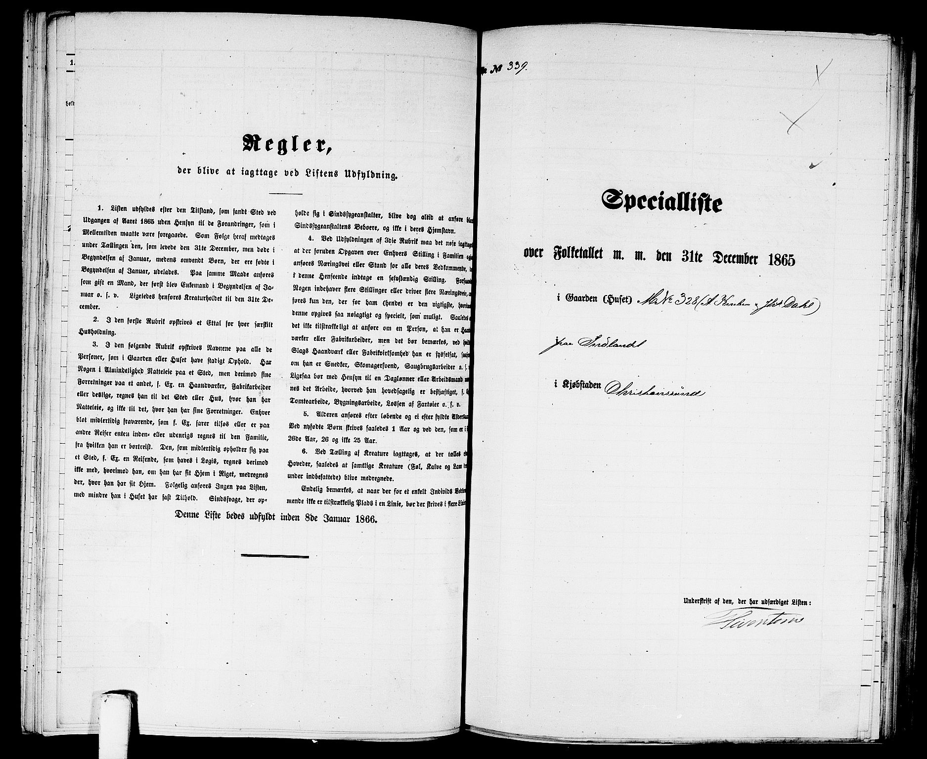 RA, Folketelling 1865 for 1503B Kristiansund prestegjeld, Kristiansund kjøpstad, 1865, s. 692