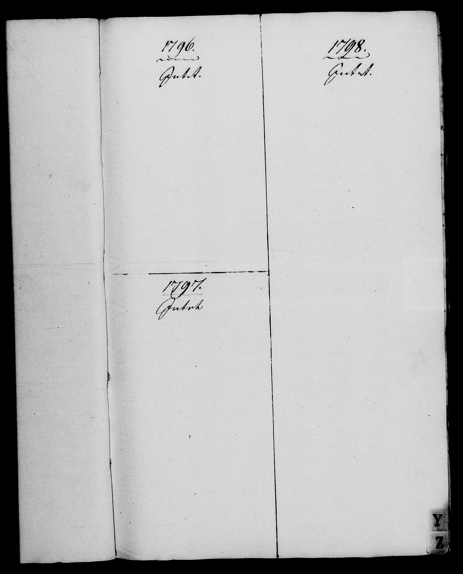 Rentekammeret, Renteskriverkontorene, AV/RA-EA-3115/M/Mf/Mfb/L0003: Relasjons- og resolusjonsprotokoll med register (merket RK 54.9), 1796-1798