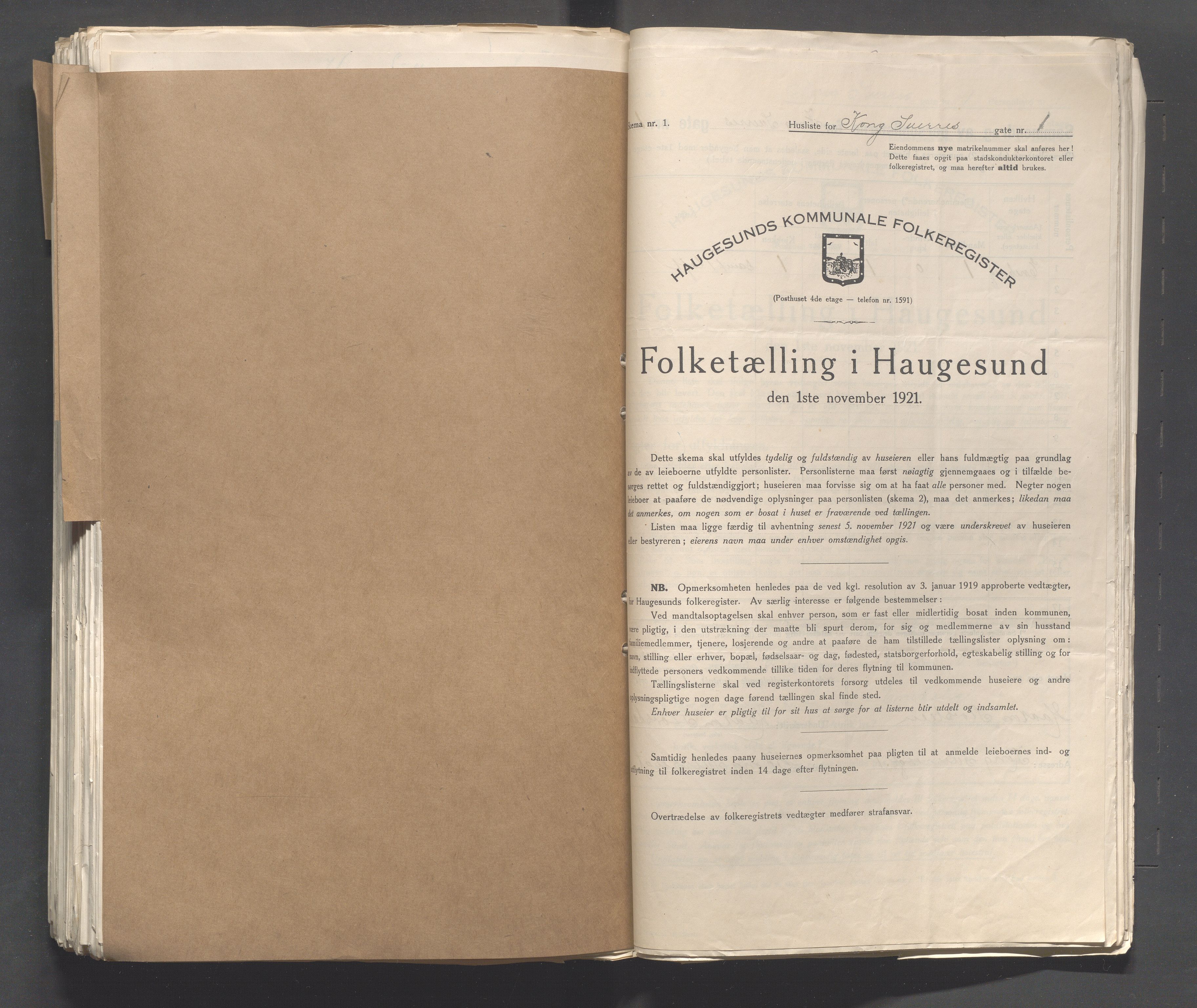 IKAR, Kommunal folketelling 1.11.1921 for Haugesund, 1921, s. 2957