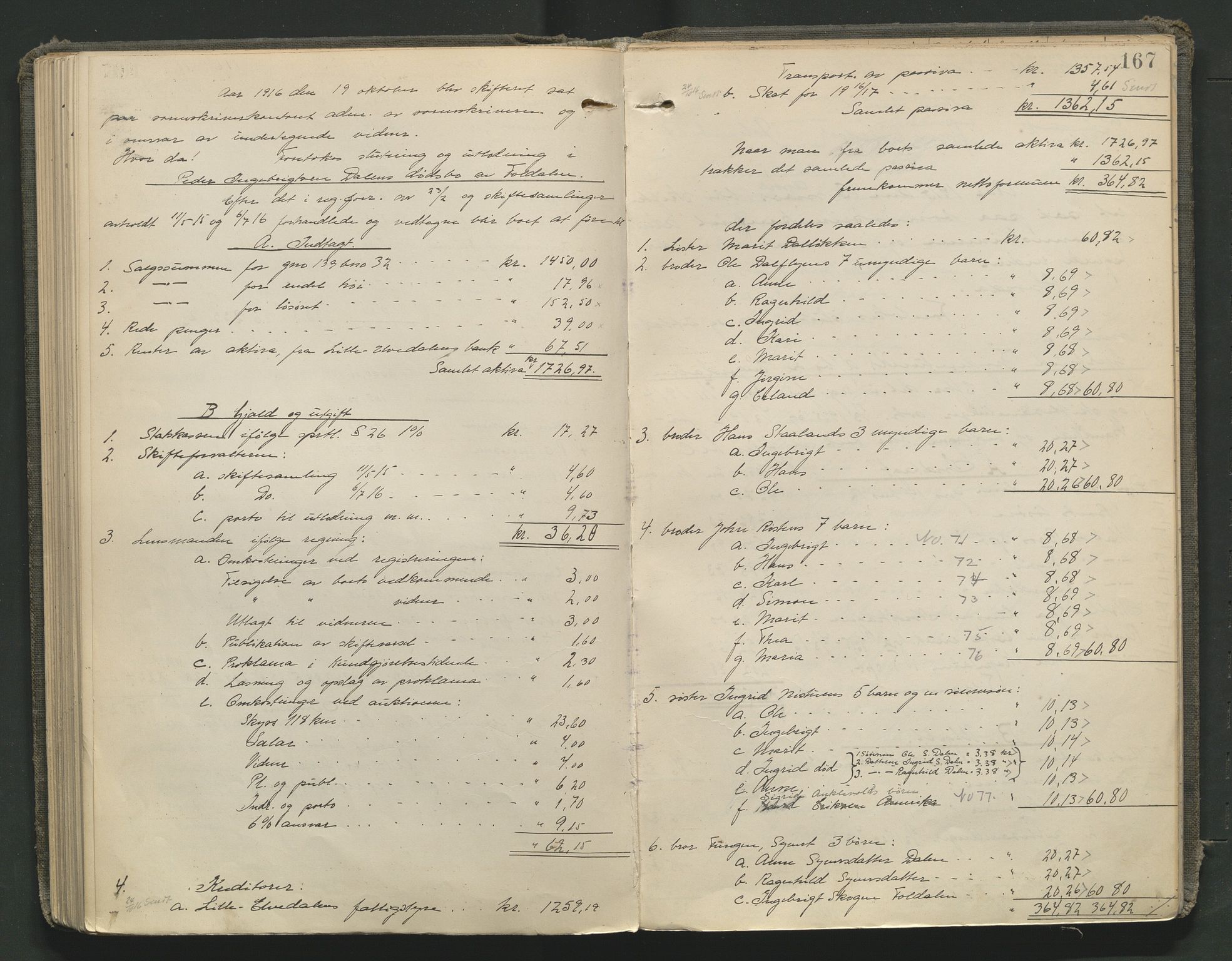 Nord-Østerdal tingrett, AV/SAH-TING-020/J/Jd/L0006: Skifteutlodningsprotokoll, 1907-1920, s. 167