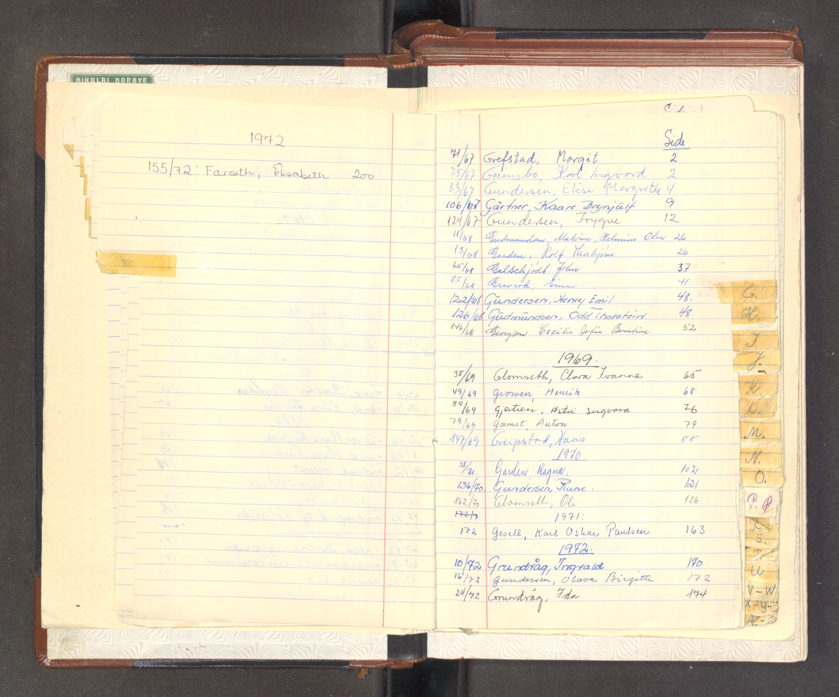 Tromsø byfogd/byrett, AV/SATØ-SATØ-0063/1/M/Mb/L0659: Dødsanmeldelsesprotokoll, 1967-1972