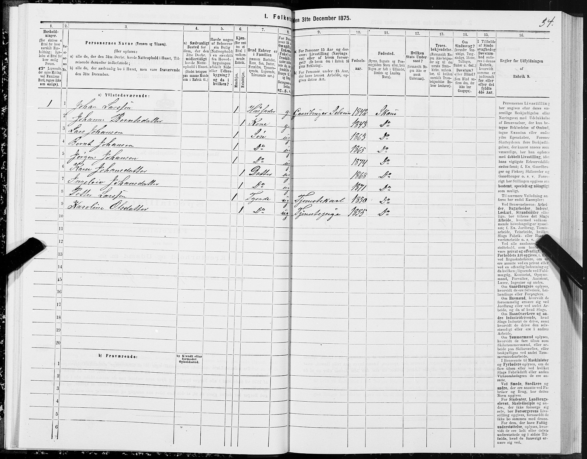 SAT, Folketelling 1875 for 1529P Skodje prestegjeld, 1875, s. 1034