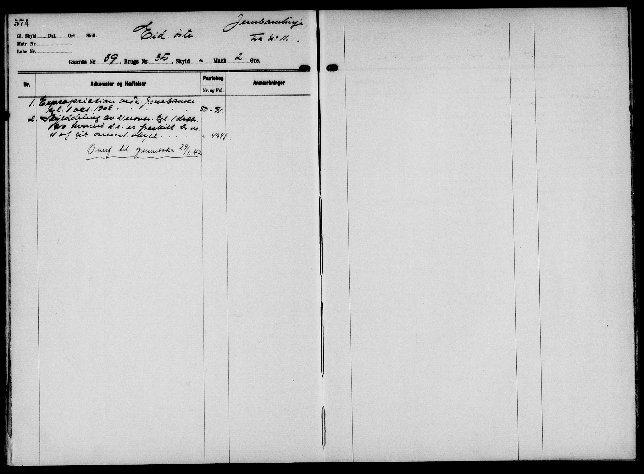 Solør tingrett, AV/SAH-TING-008/H/Ha/Hak/L0002: Panteregister nr. II, 1900-1935, s. 574