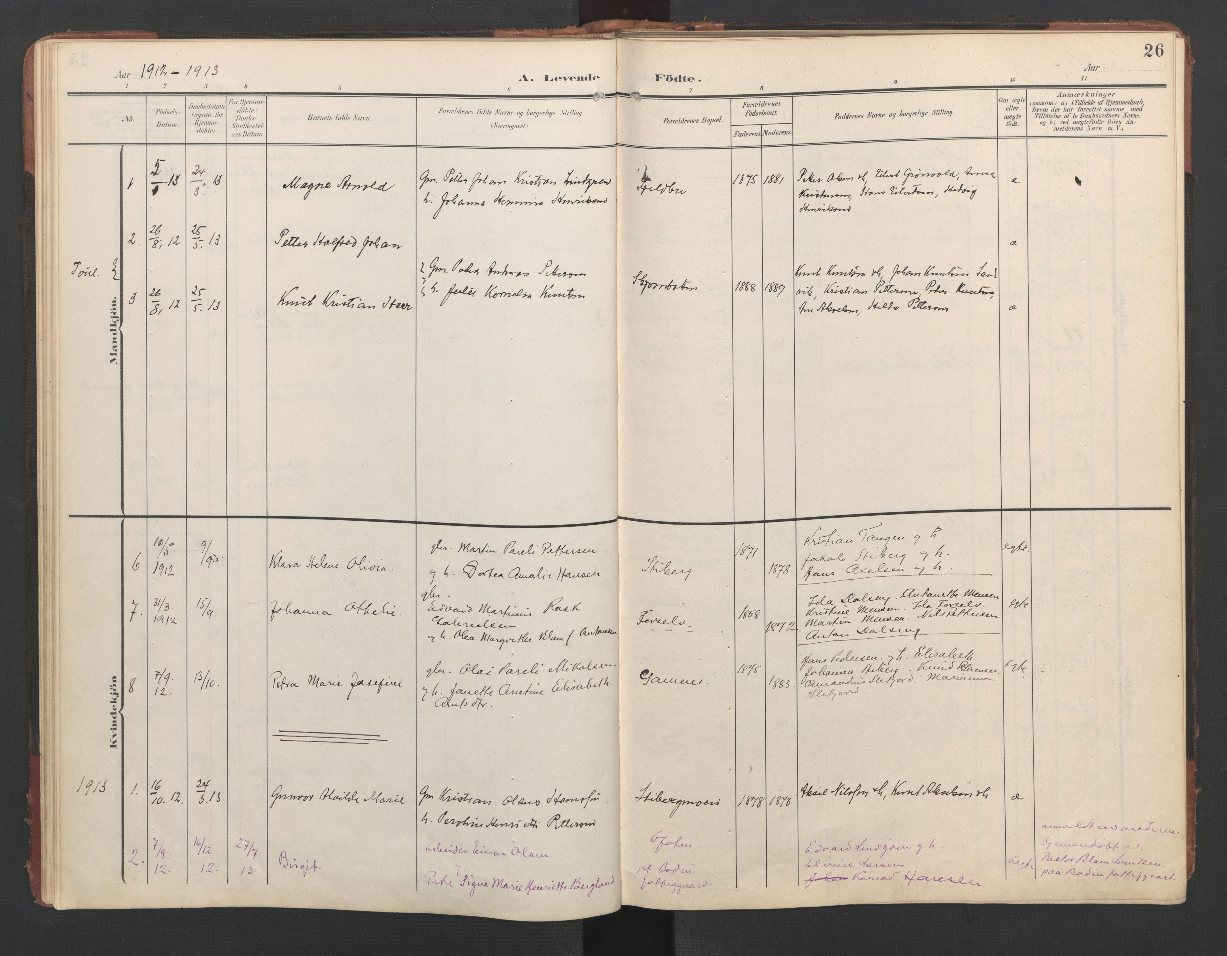 Ministerialprotokoller, klokkerbøker og fødselsregistre - Nordland, SAT/A-1459/867/L0966: Klokkerbok nr. 867C01, 1904-1952, s. 26