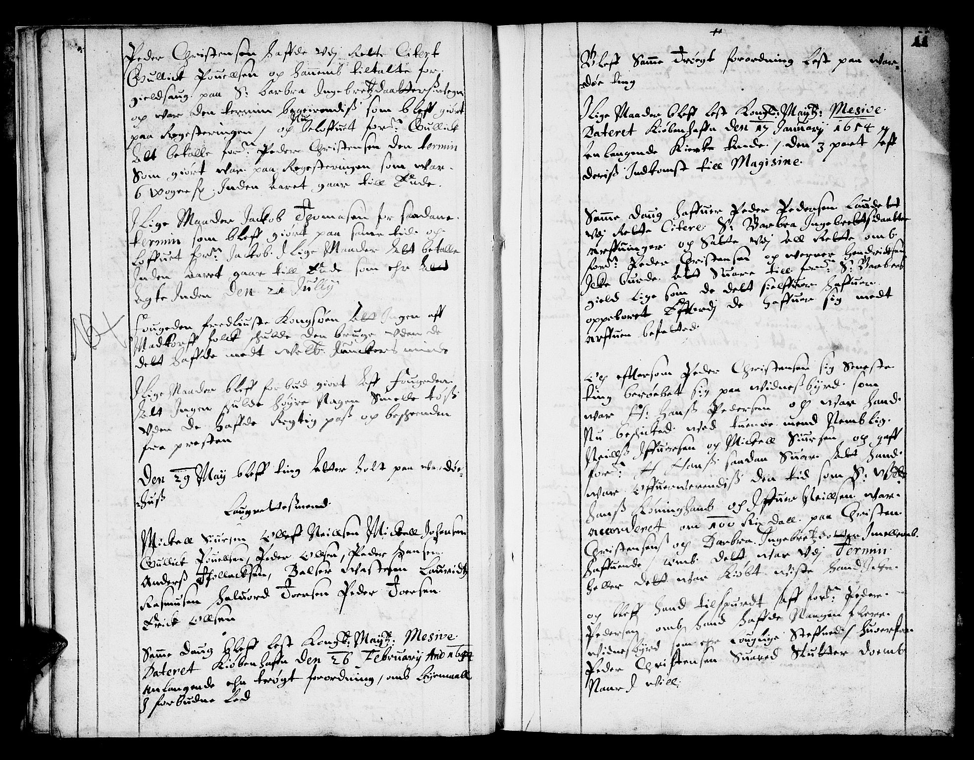 Finnmark sorenskriveri, AV/SATØ-S-0053/F/Fa/L0009: Justisprotokoller, 1654-1663, s. 10b-11a