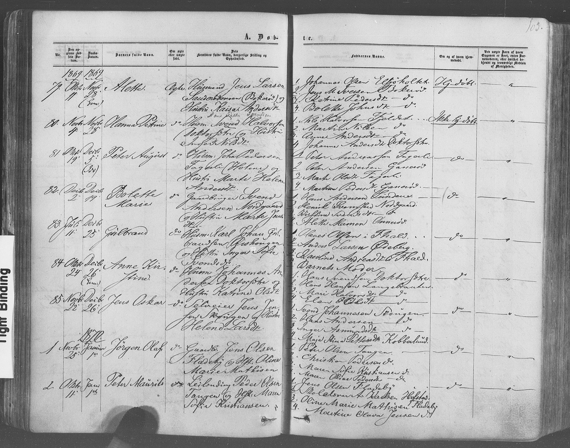 Idd prestekontor Kirkebøker, AV/SAO-A-10911/F/Fc/L0005: Ministerialbok nr. III 5, 1861-1877, s. 103