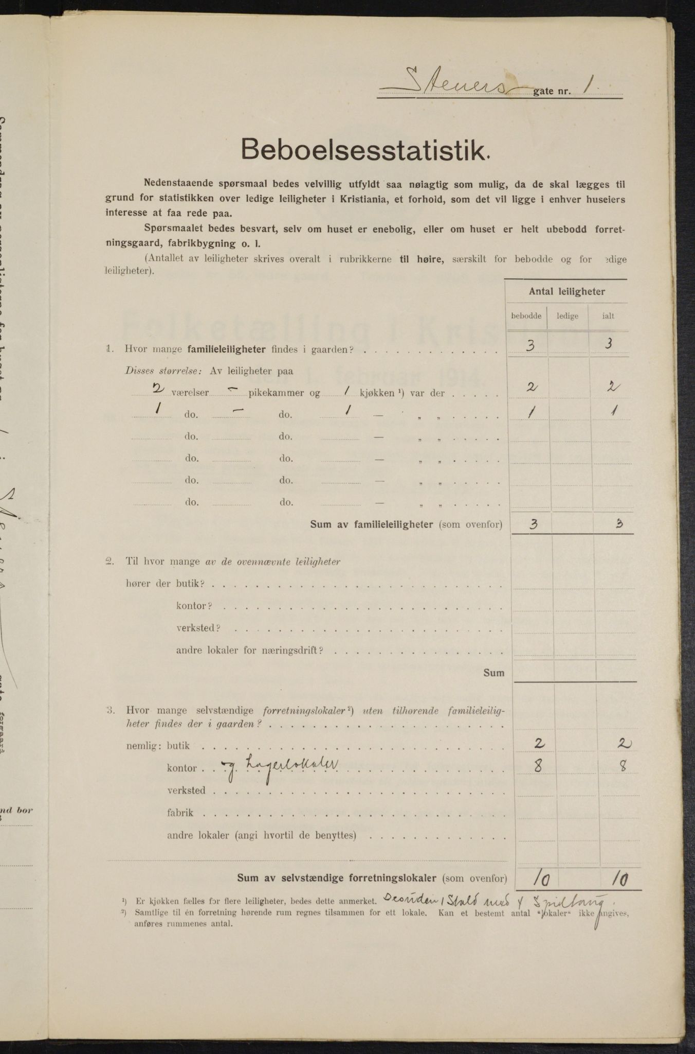 OBA, Kommunal folketelling 1.2.1914 for Kristiania, 1914, s. 101393