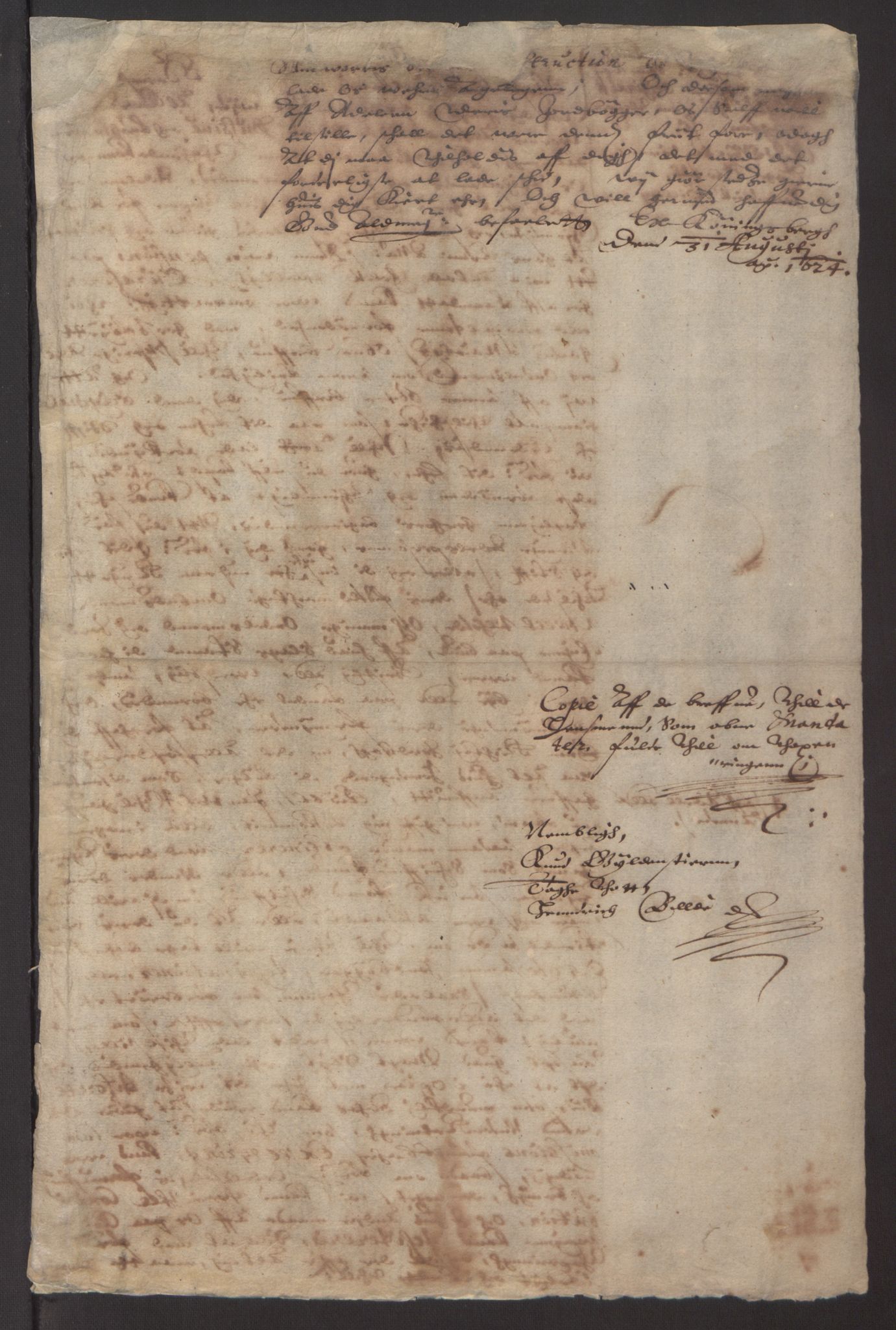 Stattholderembetet 1572-1771, AV/RA-EA-2870/Ek/L0013/0004: Jordebøker til utlikning av rosstjeneste 1624-1626: / Dokumenter om utligningen av rosstjeneste på adels- og odelsgods, 1624-1627, s. 10