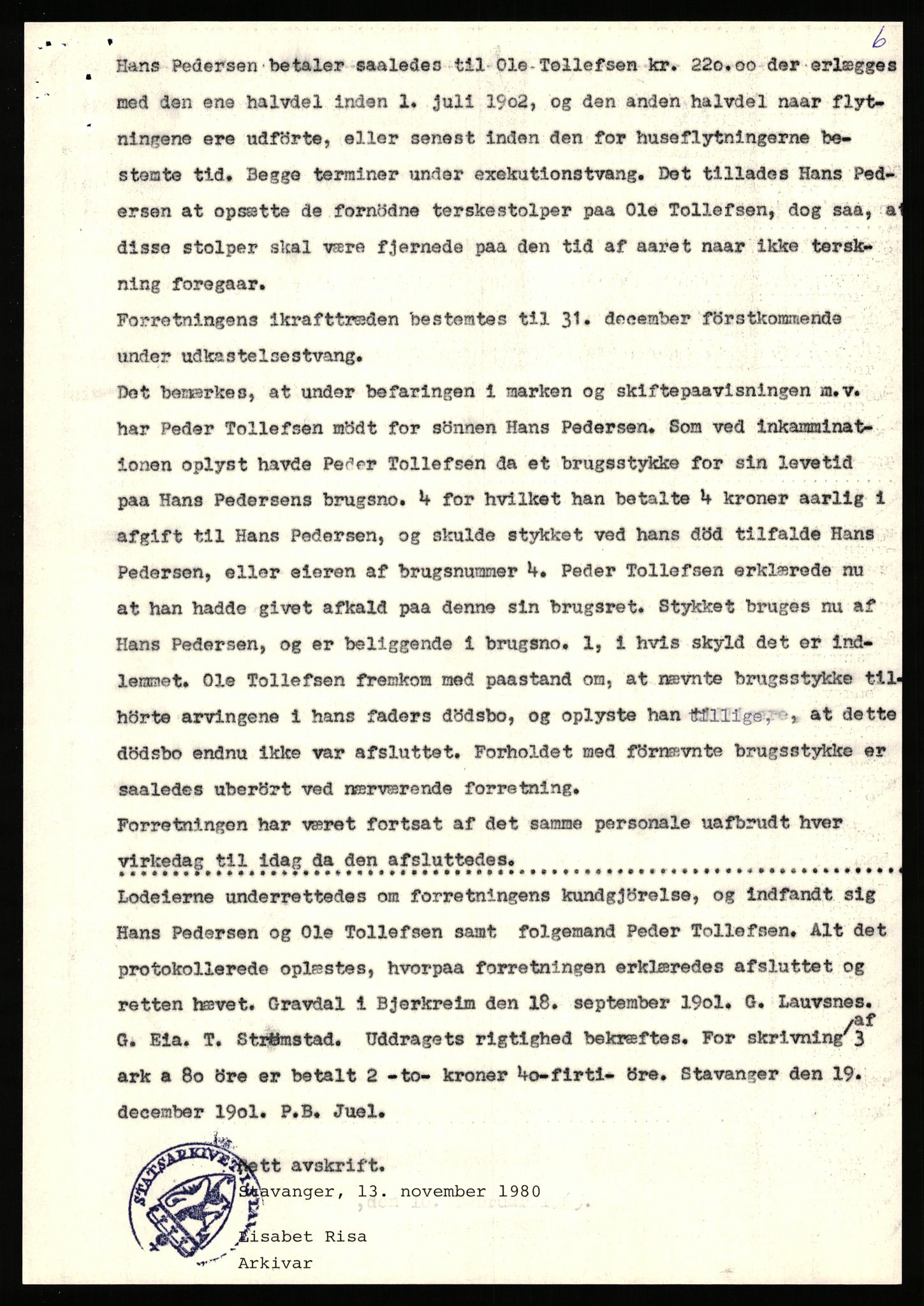 Statsarkivet i Stavanger, AV/SAST-A-101971/03/Y/Yj/L0027: Avskrifter sortert etter gårdsnavn: Gravdal - Grøtteland, 1750-1930, s. 18