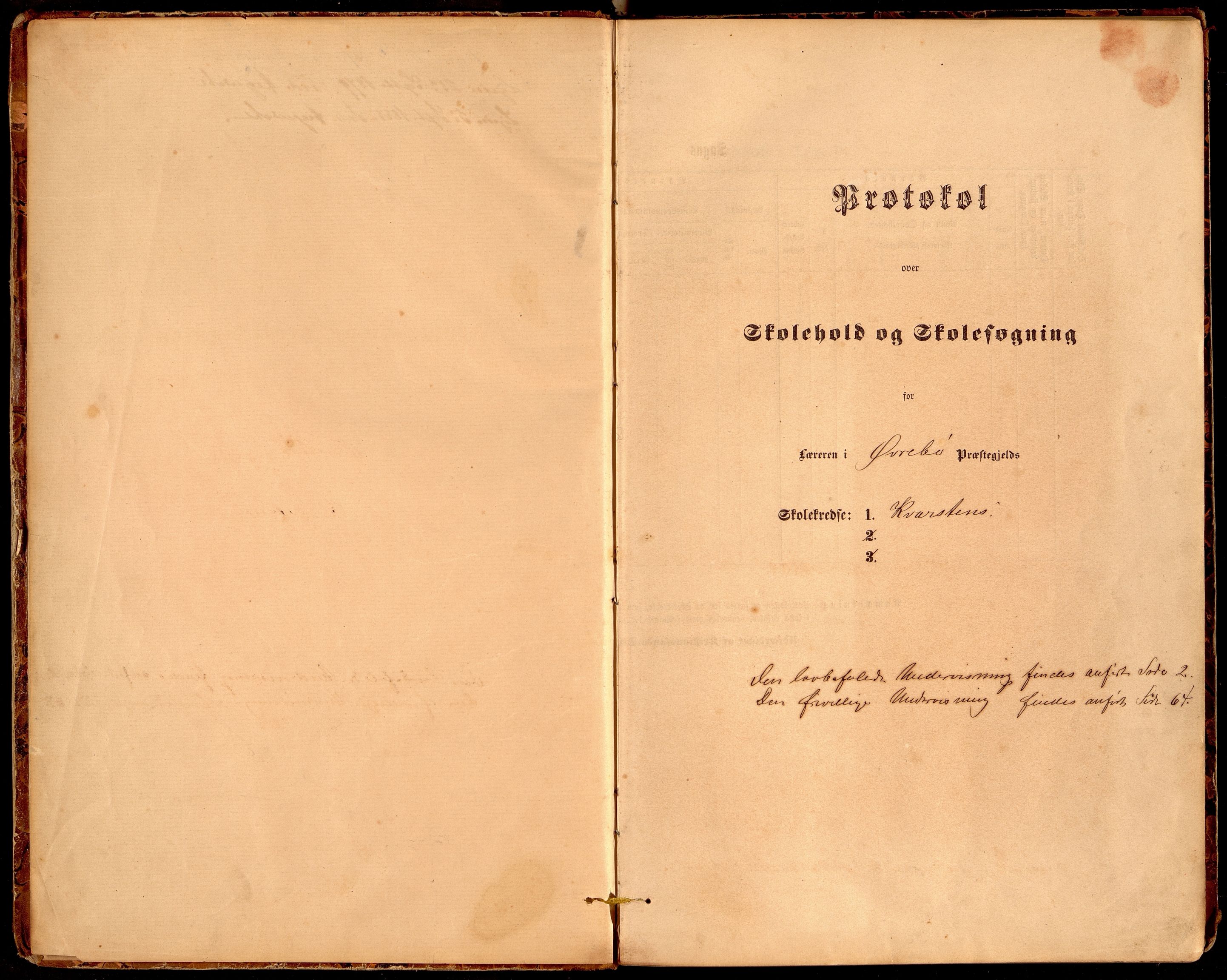 Vennesla kommune - Kvarstein Skole, ARKSOR/1014VG550/H/L0002: Skoleprotokoll (d), 1875-1891