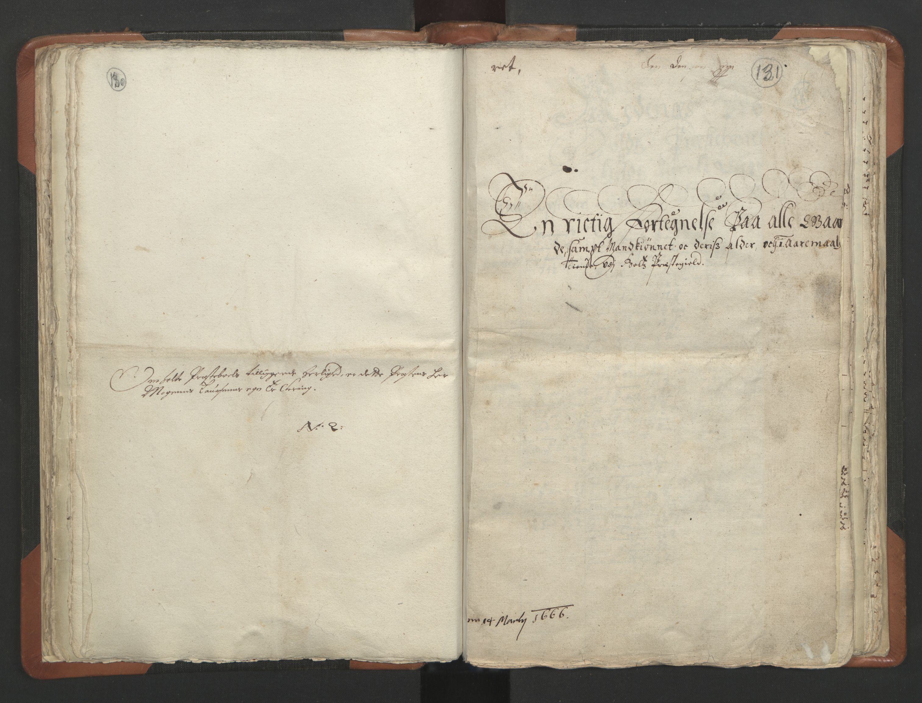 RA, Sogneprestenes manntall 1664-1666, nr. 13: Nedenes prosti, 1664-1666, s. 130-131